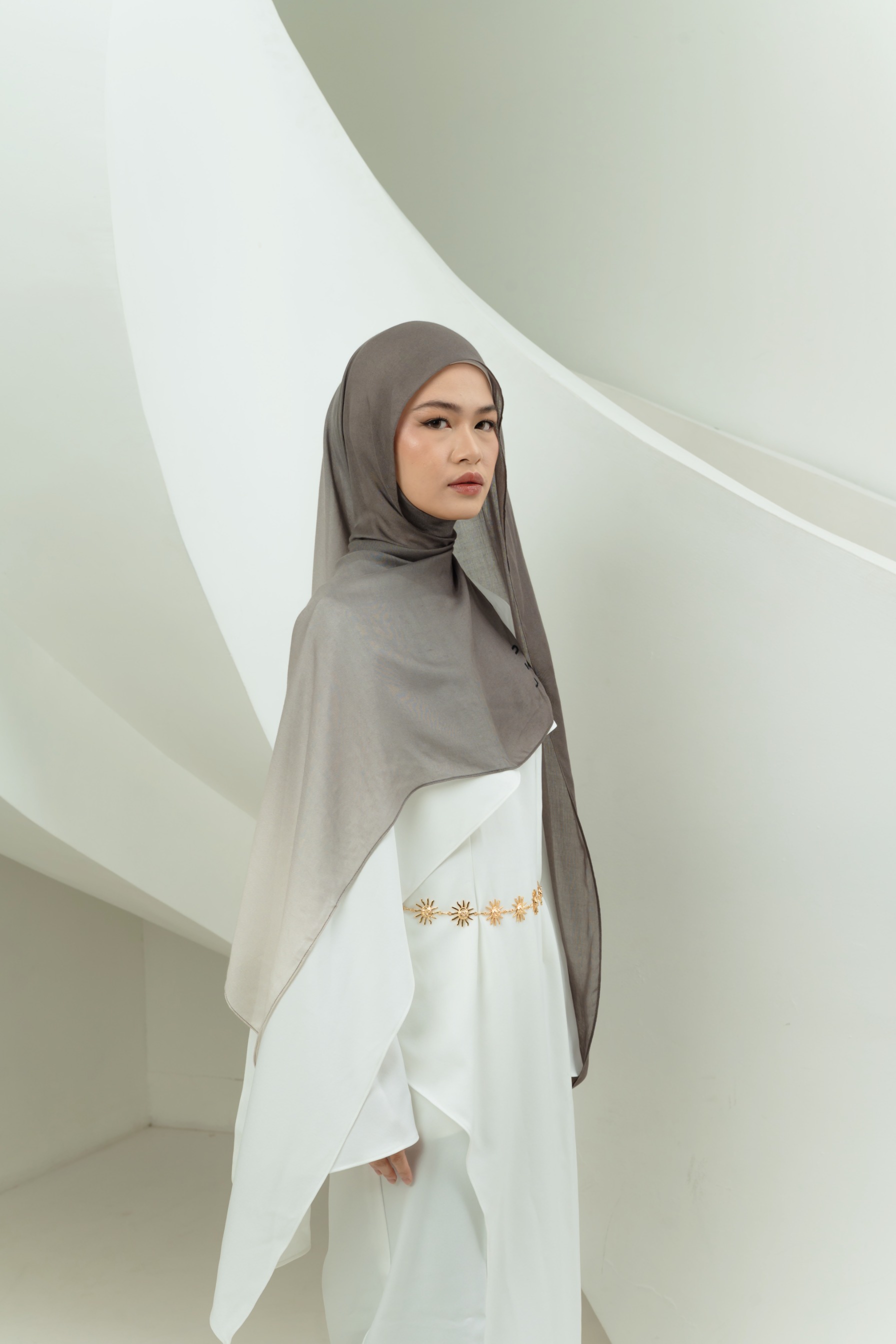 Omna Scarf Silver Stone | Pashmina Printed Modals