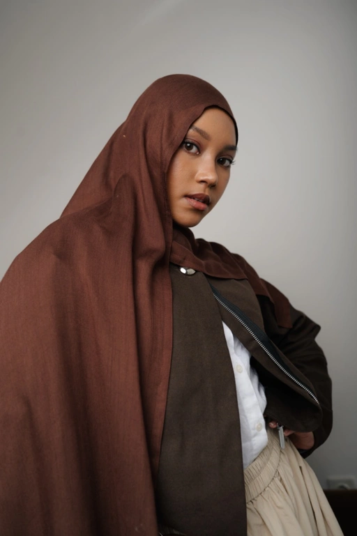 Image of Nema Dark Chocolate | Pashmina Viscose