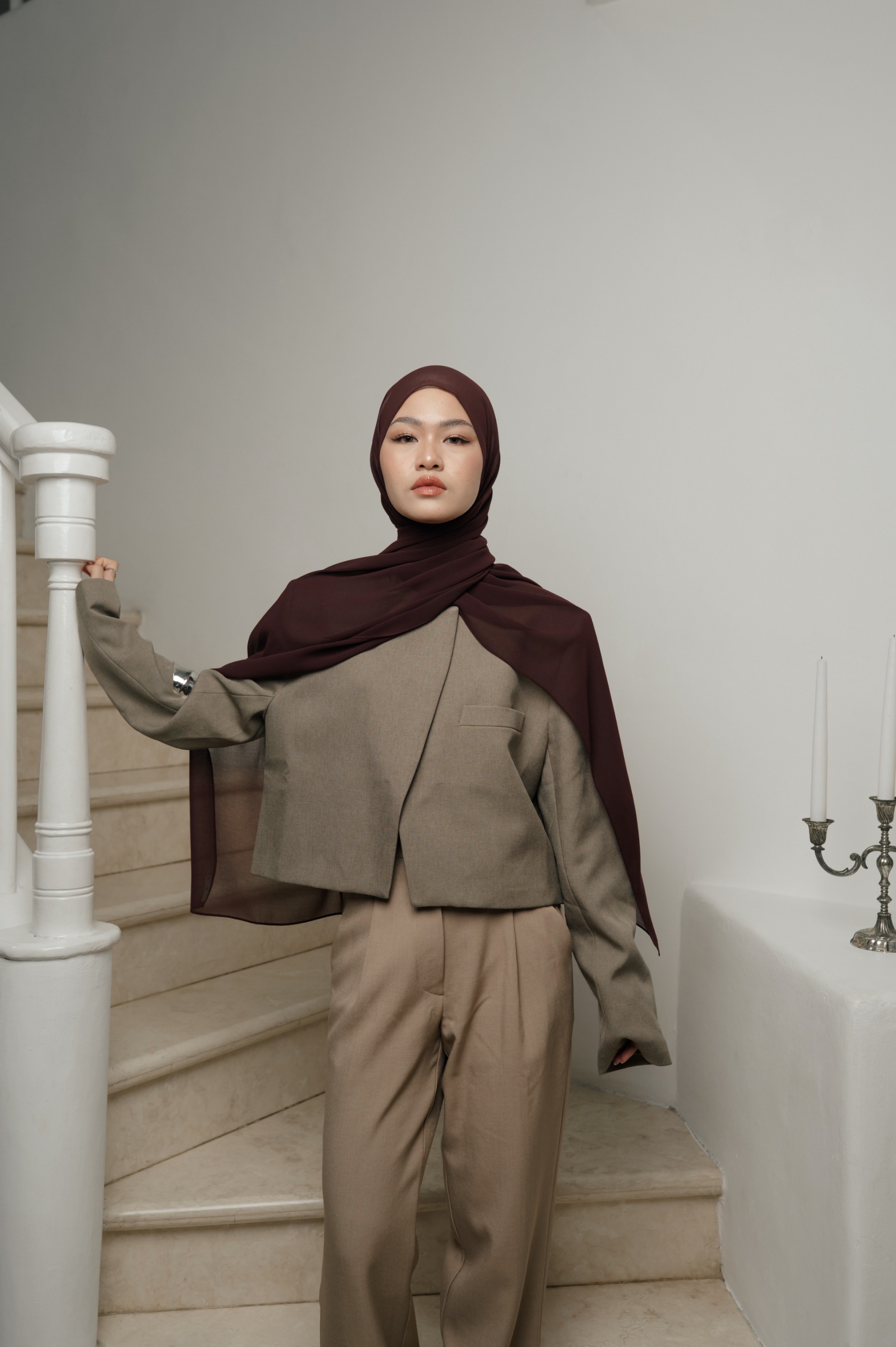 Fona Scarf Raspberry | Pashmina Premium Light Chiffon