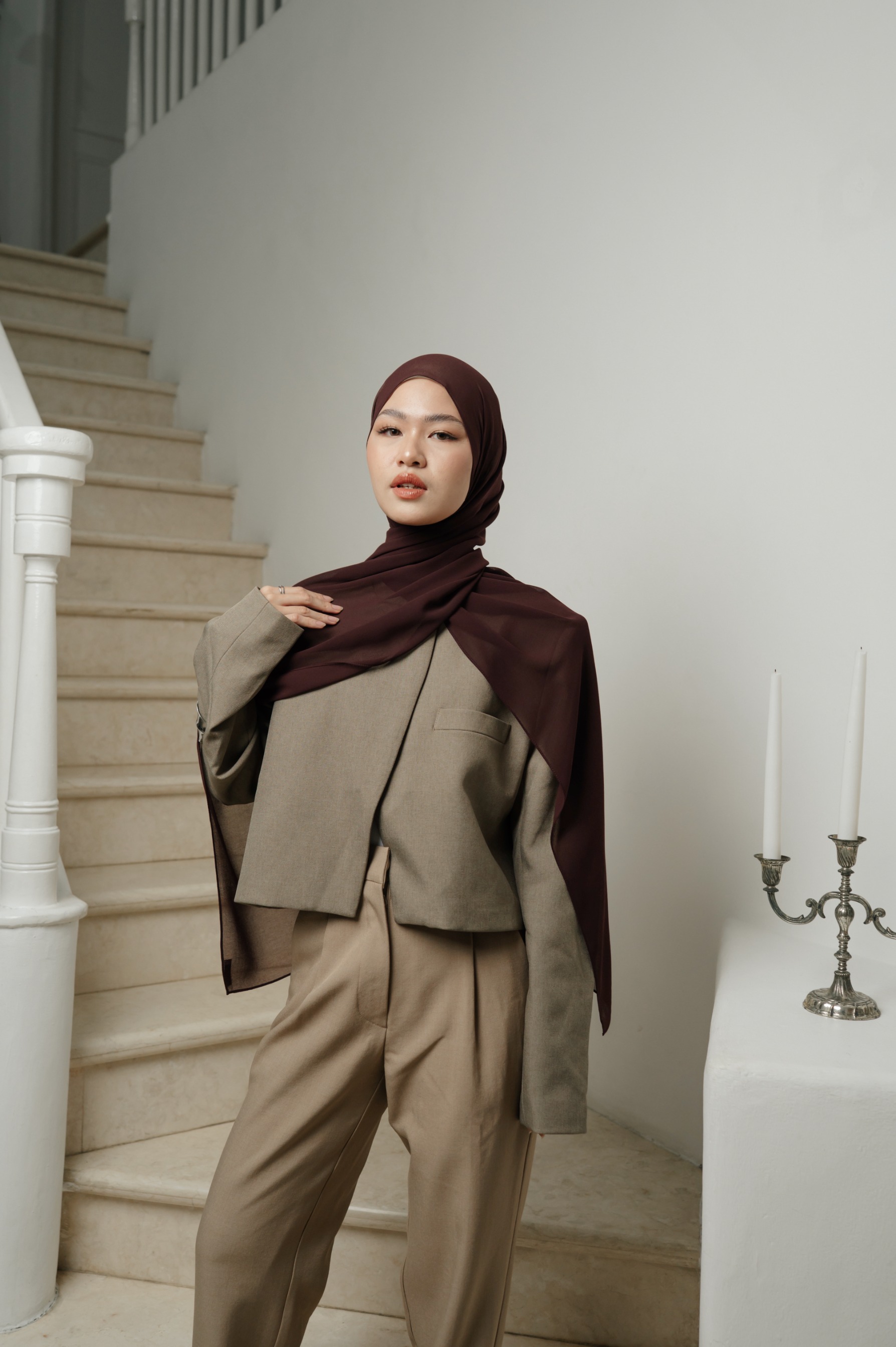 Fona Scarf Raspberry | Pashmina Premium Light Chiffon