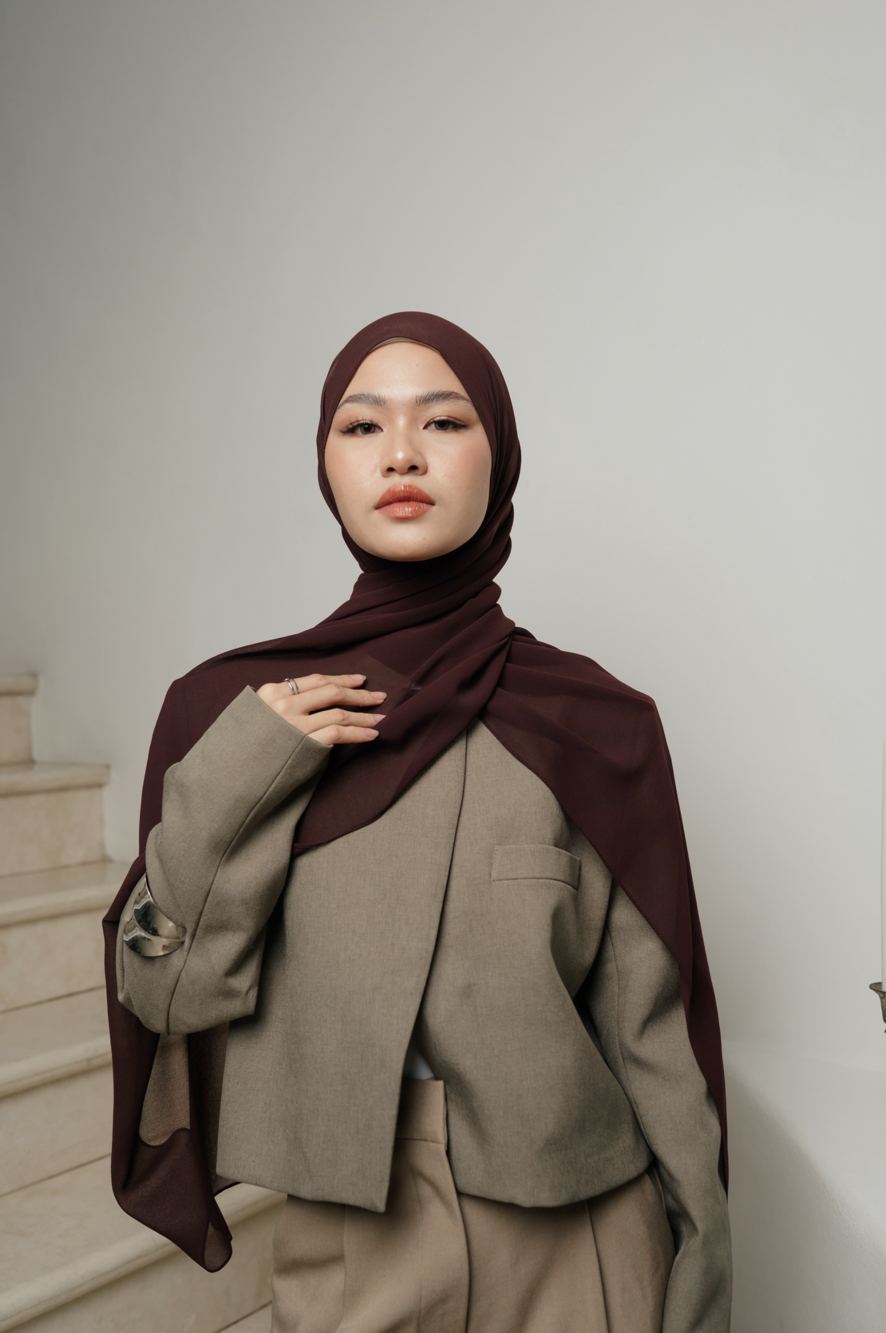 Fona Scarf Raspberry | Pashmina Premium Light Chiffon