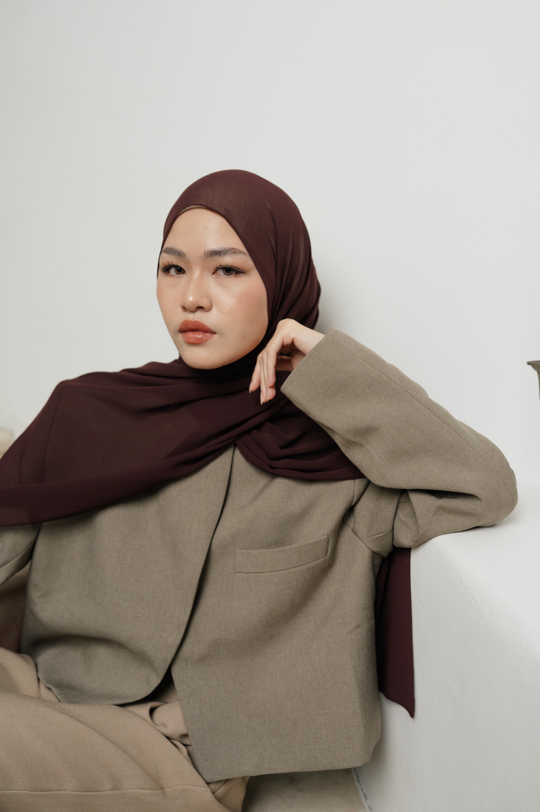 Fona Scarf Raspberry | Pashmina Premium Light Chiffon