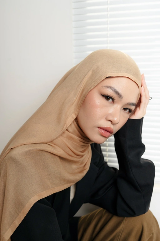 Image of Nema Champagne Beige | Pashmina Viscose