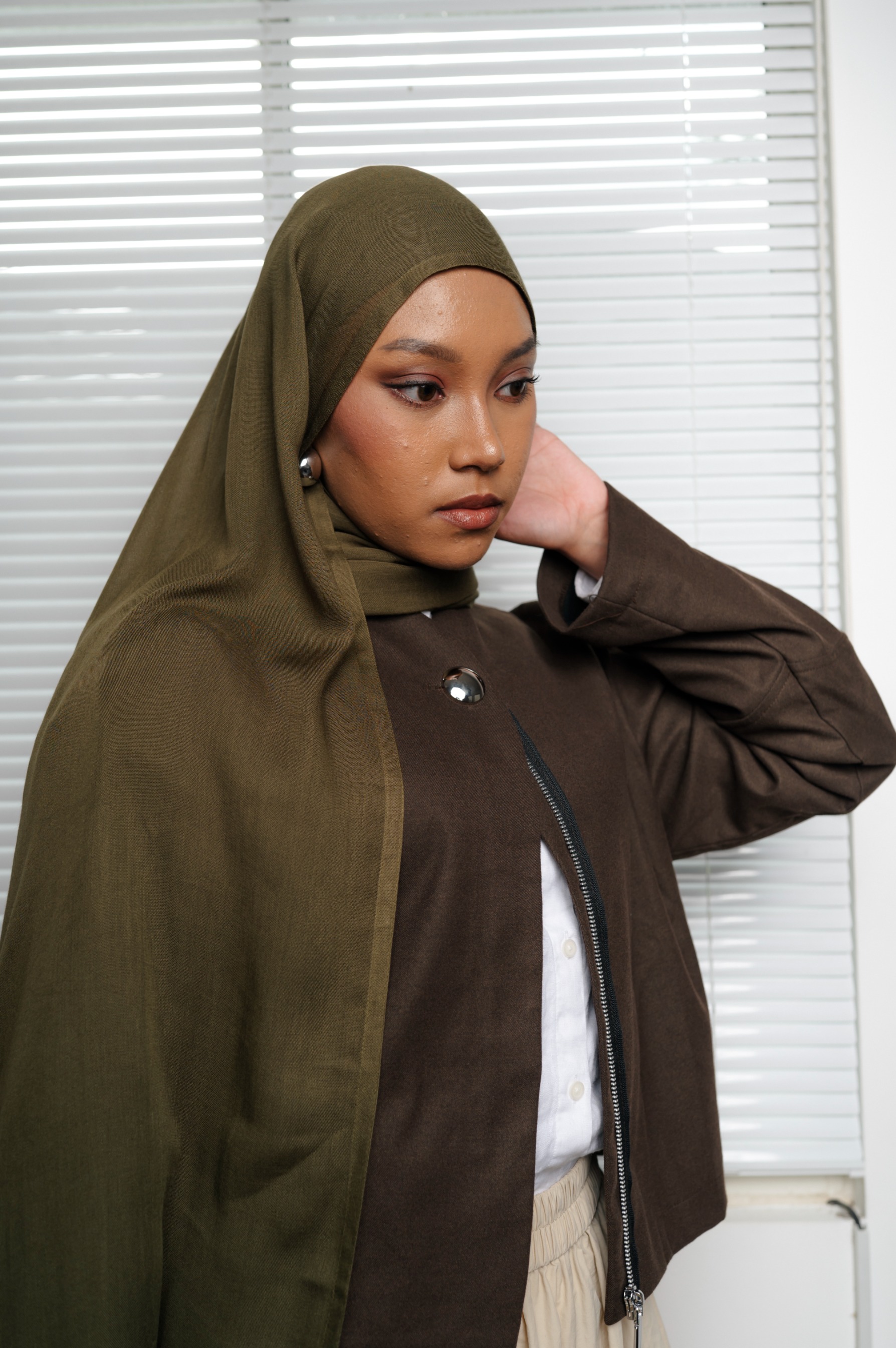 Nema Olive Green | Pashmina Viscose