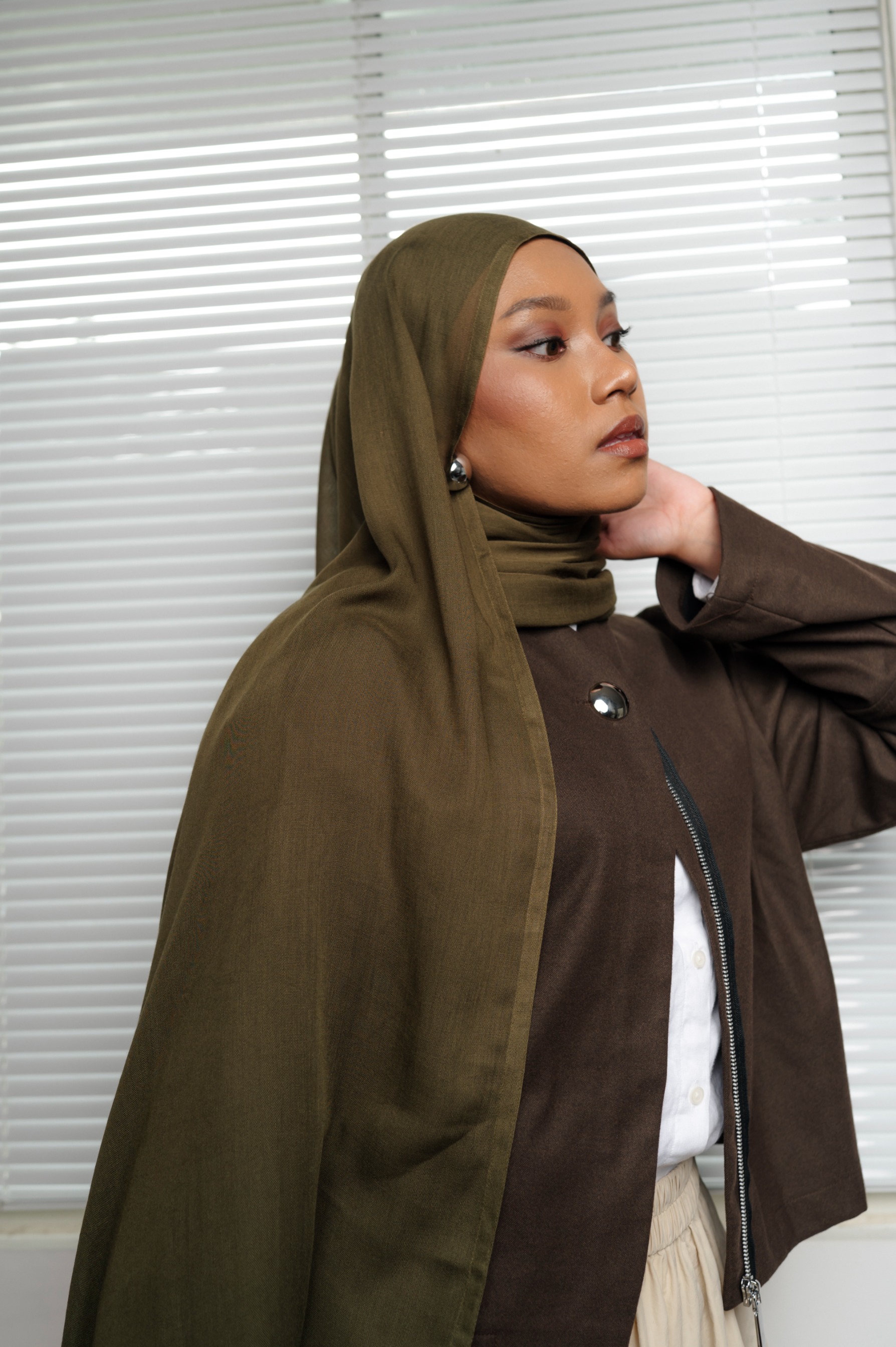 Nema Olive Green | Pashmina Viscose
