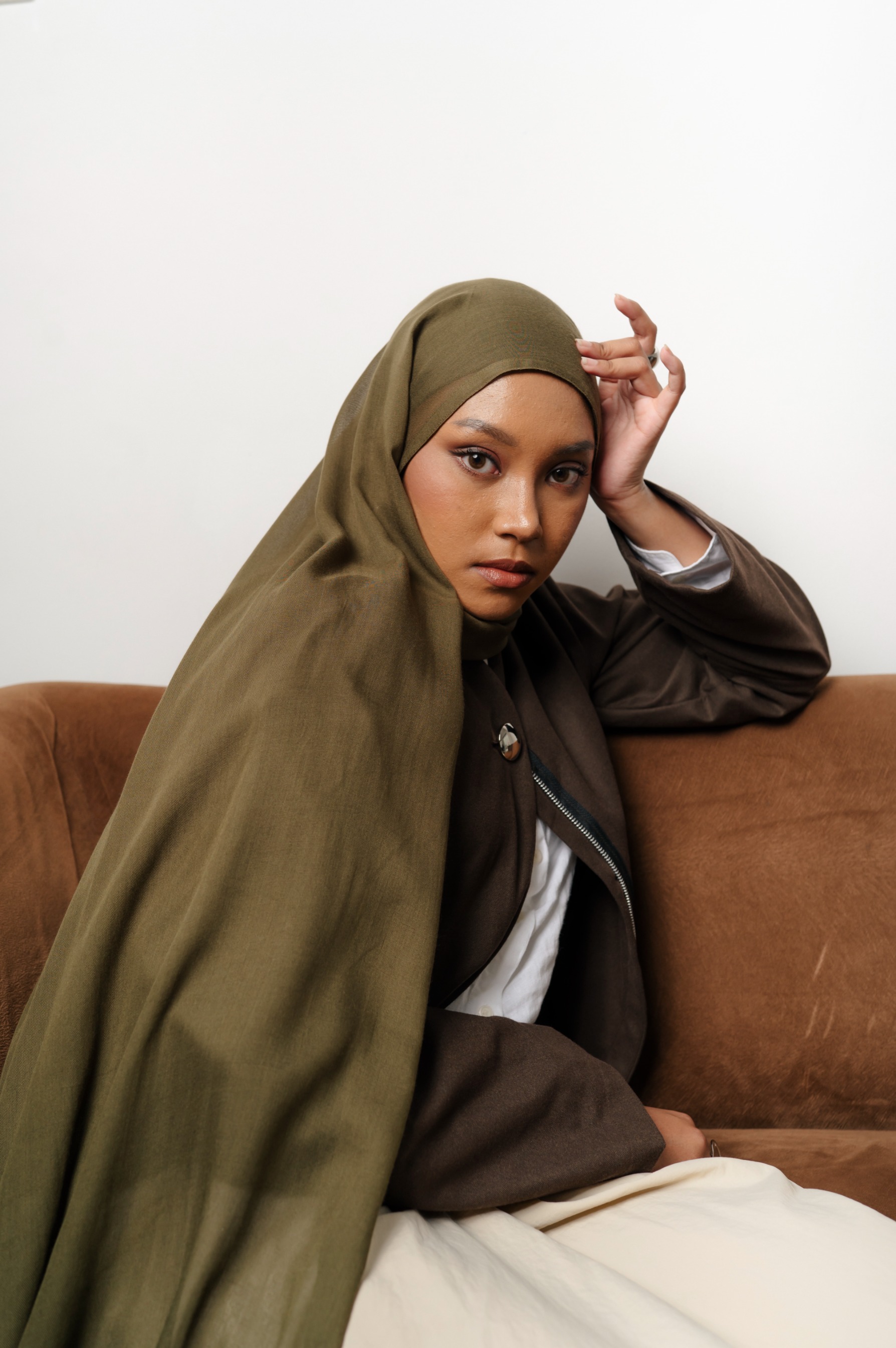 Nema Olive Green | Pashmina Viscose