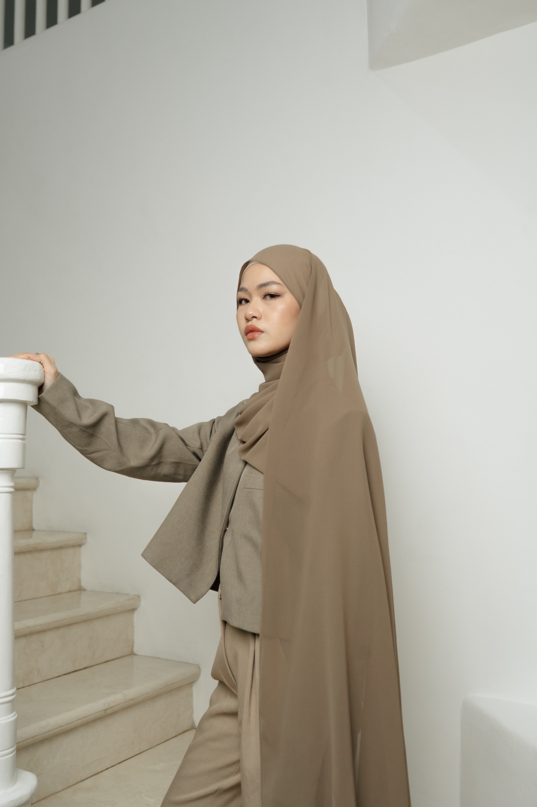 Fona Scarf Espresso | Pashmina Premium Light Chiffon