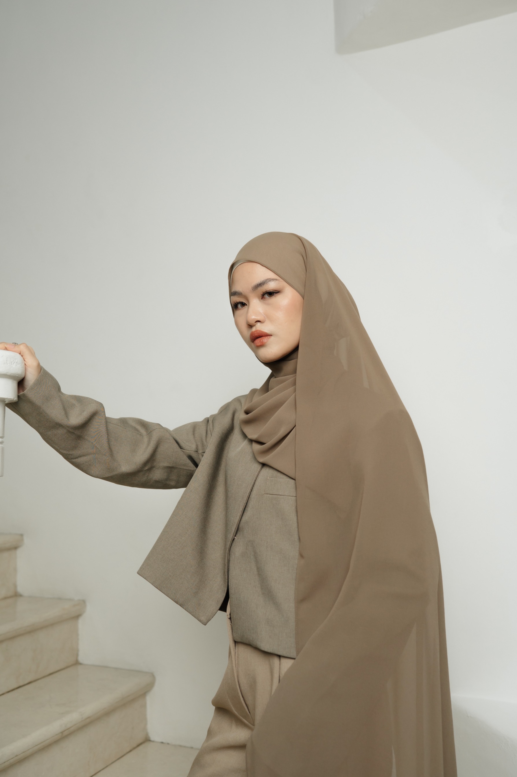 Fona Scarf Espresso | Pashmina Premium Light Chiffon