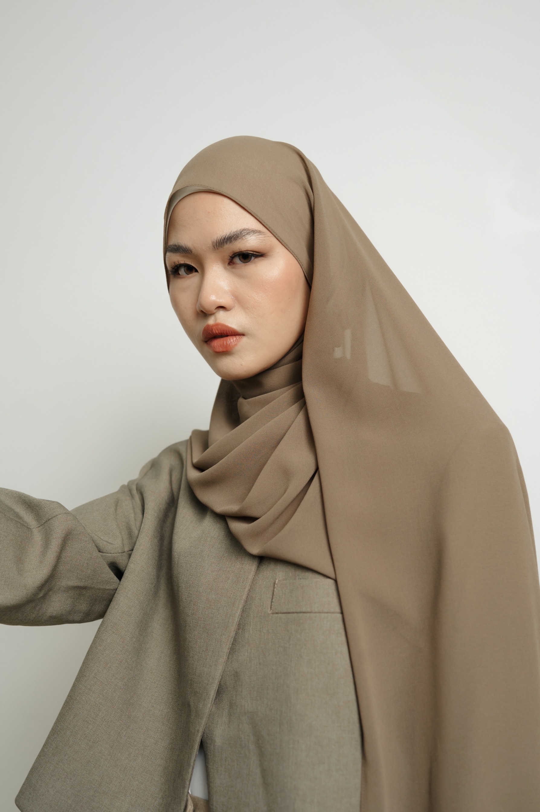 Fona Scarf Espresso | Pashmina Premium Light Chiffon