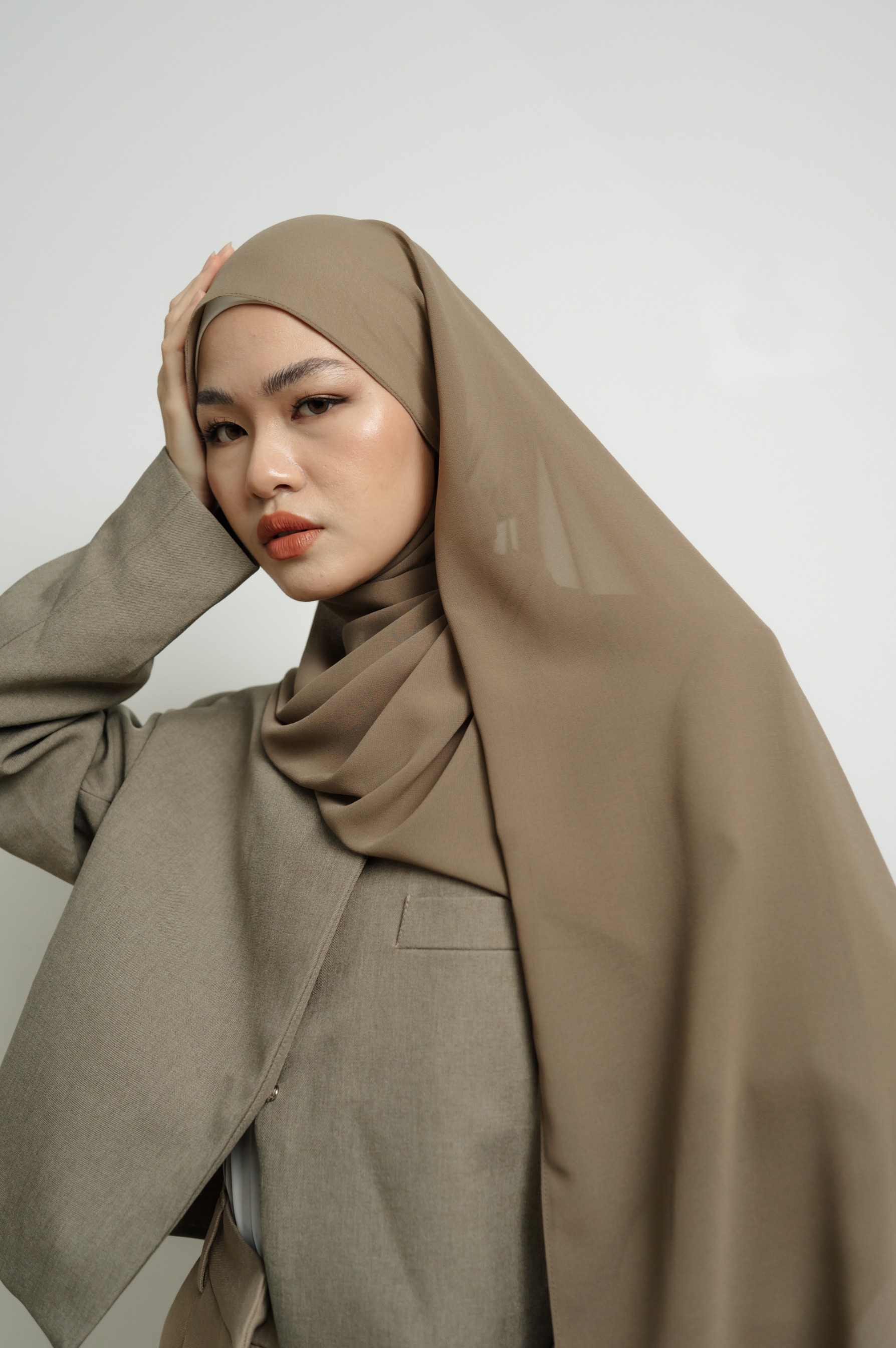 Fona Scarf Espresso | Pashmina Premium Light Chiffon
