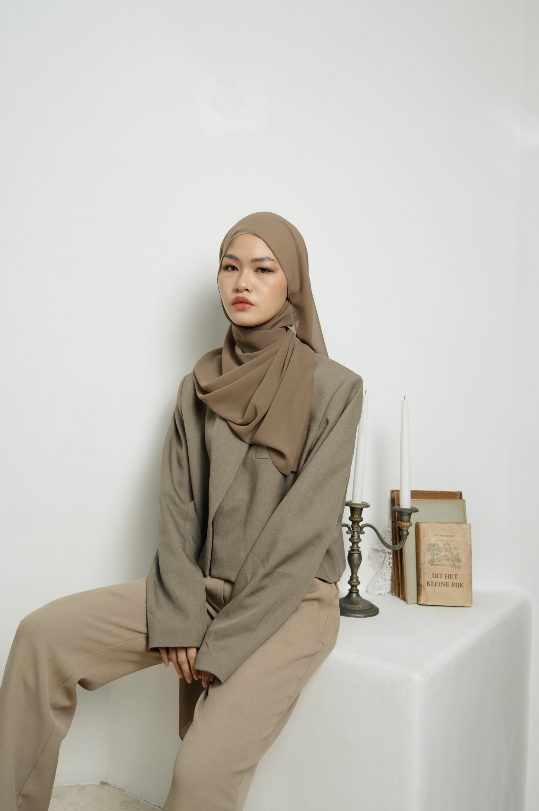 Fona Scarf Espresso | Pashmina Premium Light Chiffon