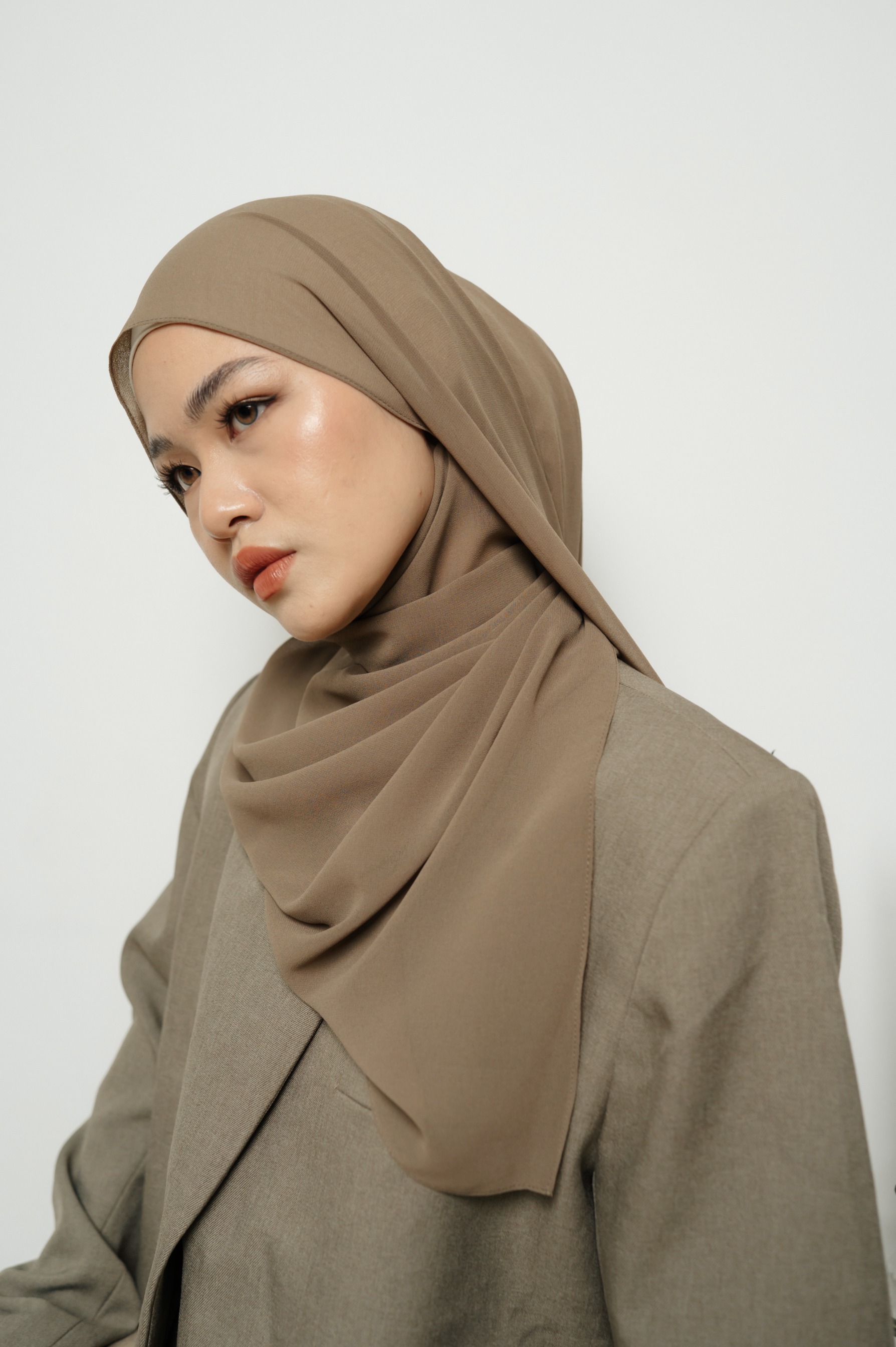 Fona Scarf Espresso | Pashmina Premium Light Chiffon