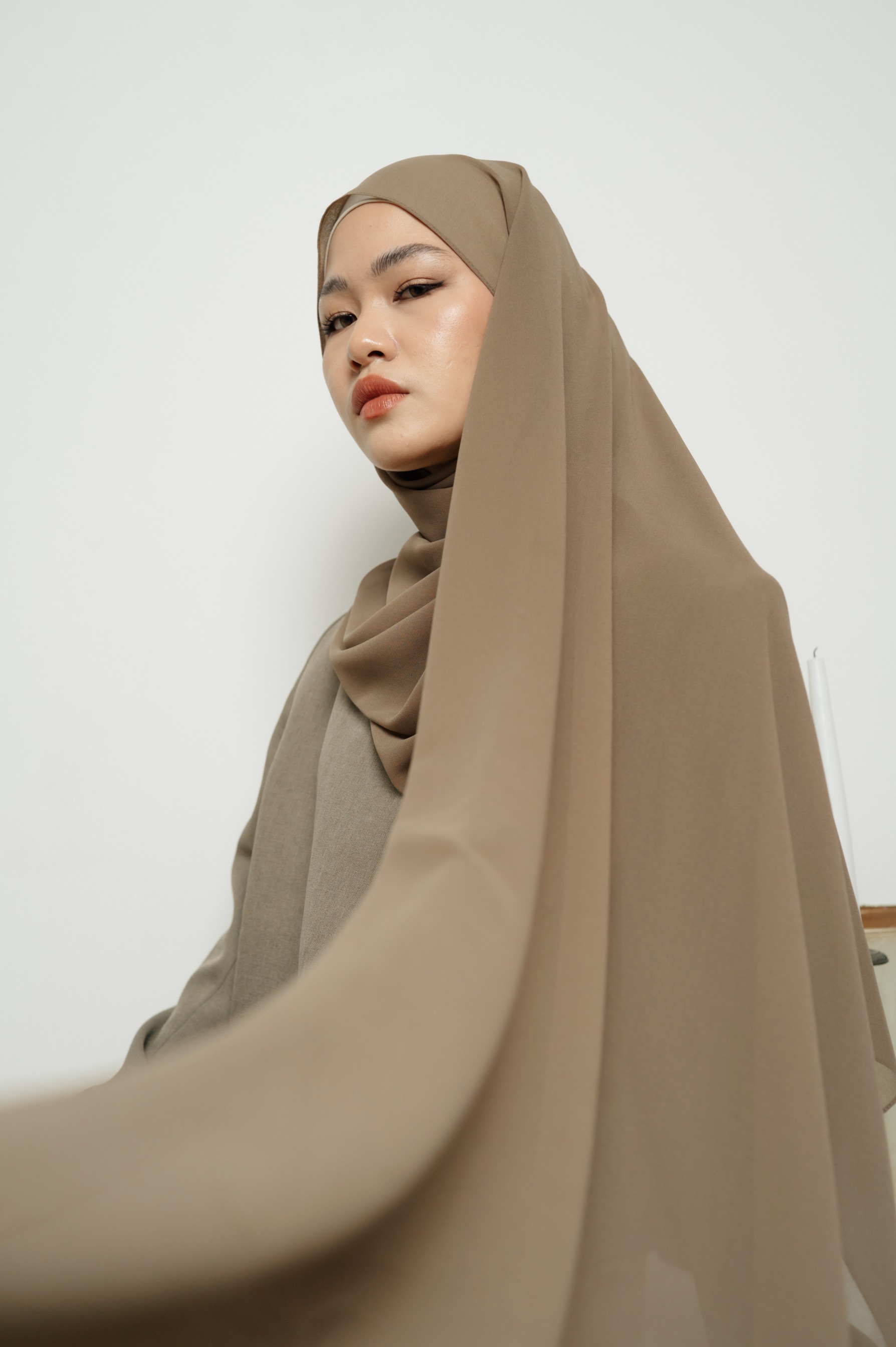 Fona Scarf Espresso | Pashmina Premium Light Chiffon