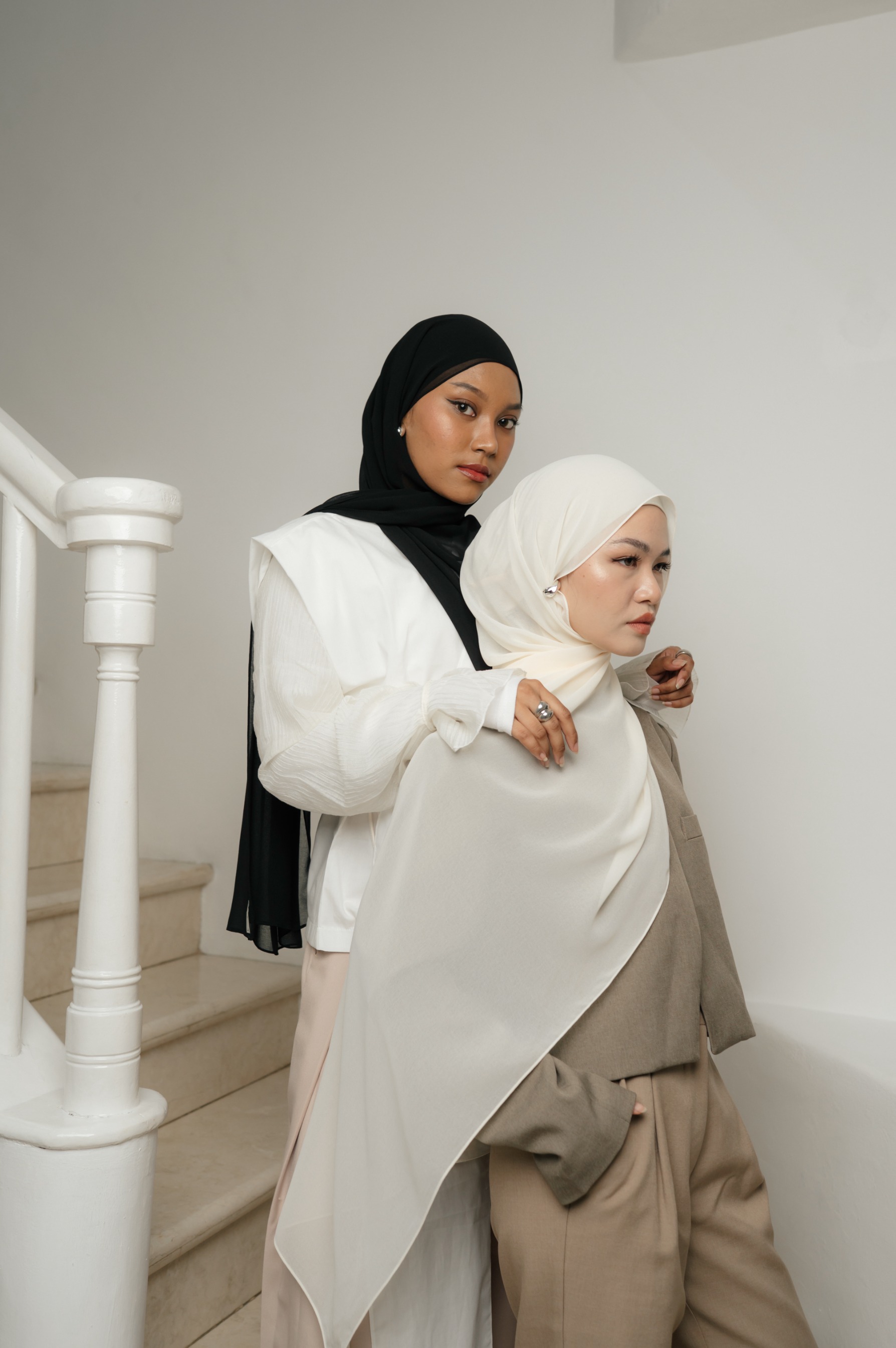 Fona Scarf Cloud Cream | Pashmina Premium Light Chiffon
