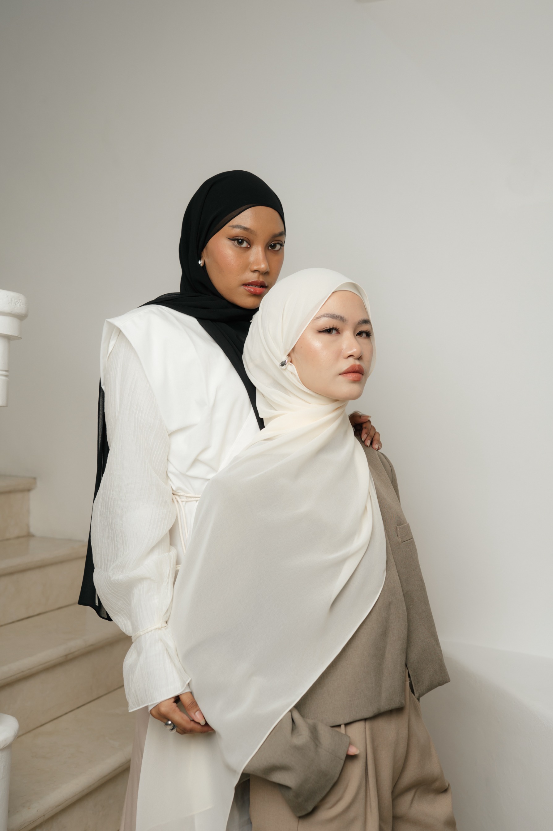 Fona Scarf Cloud Cream | Pashmina Premium Light Chiffon