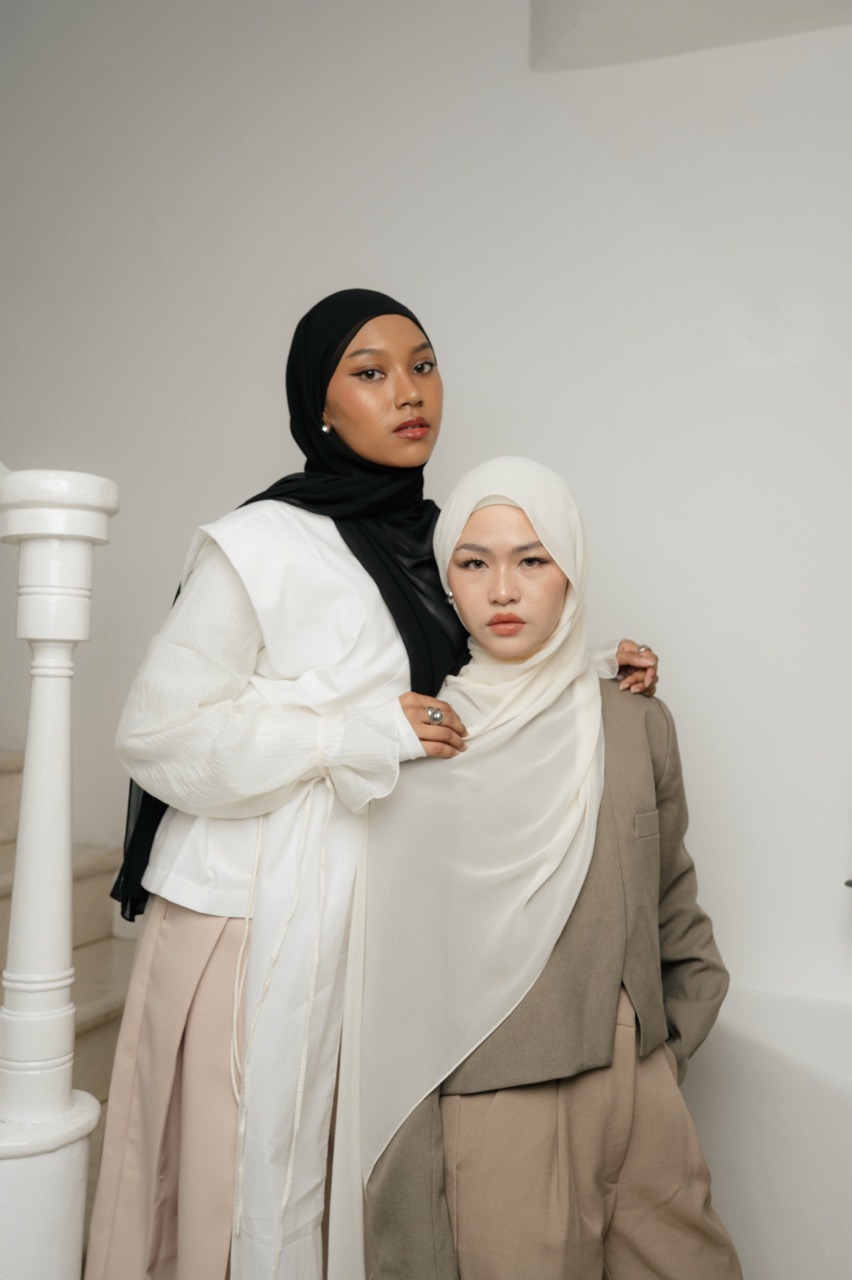 Fona Scarf Cloud Cream | Pashmina Premium Light Chiffon