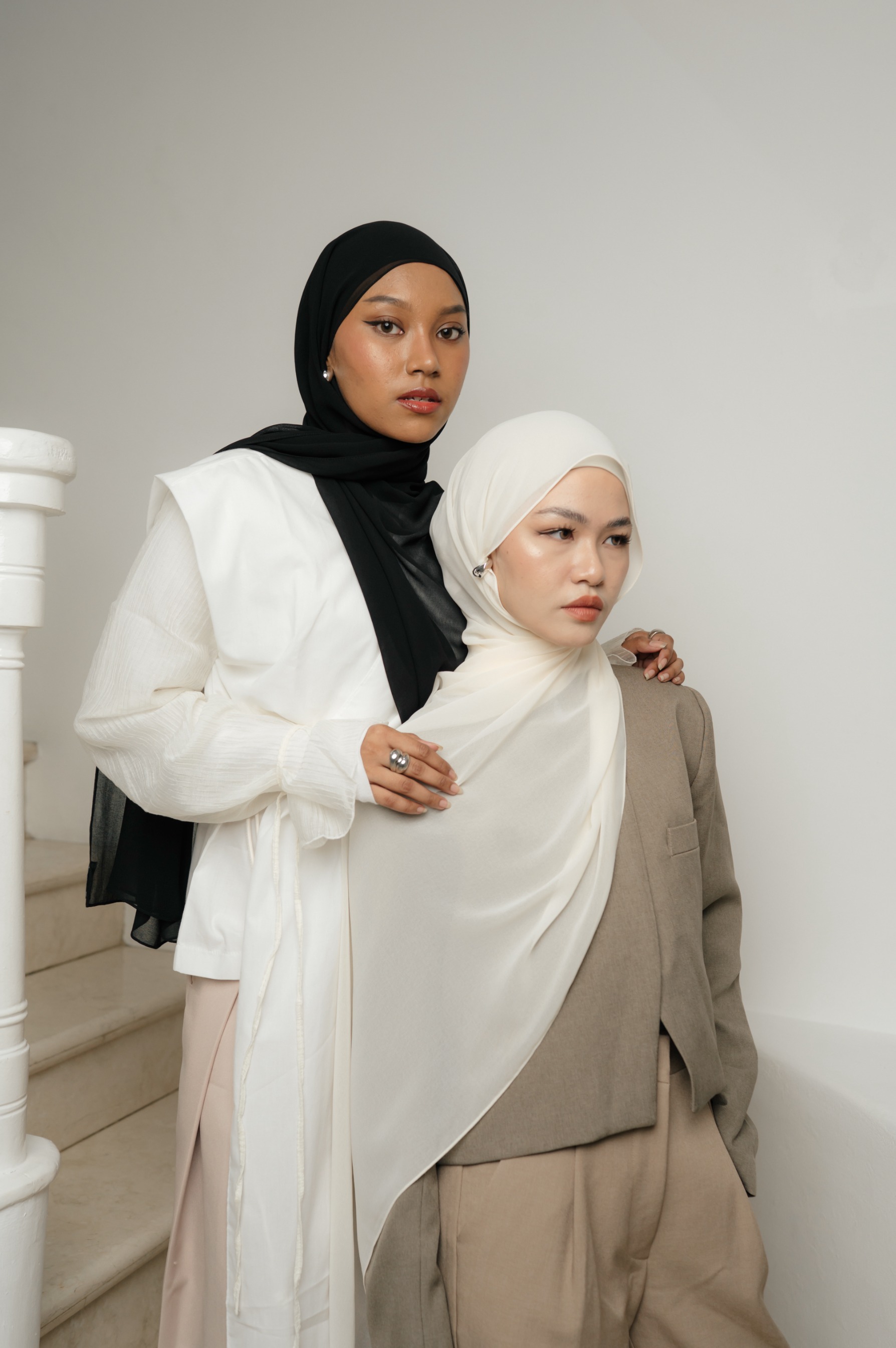 Fona Scarf Cloud Cream | Pashmina Premium Light Chiffon
