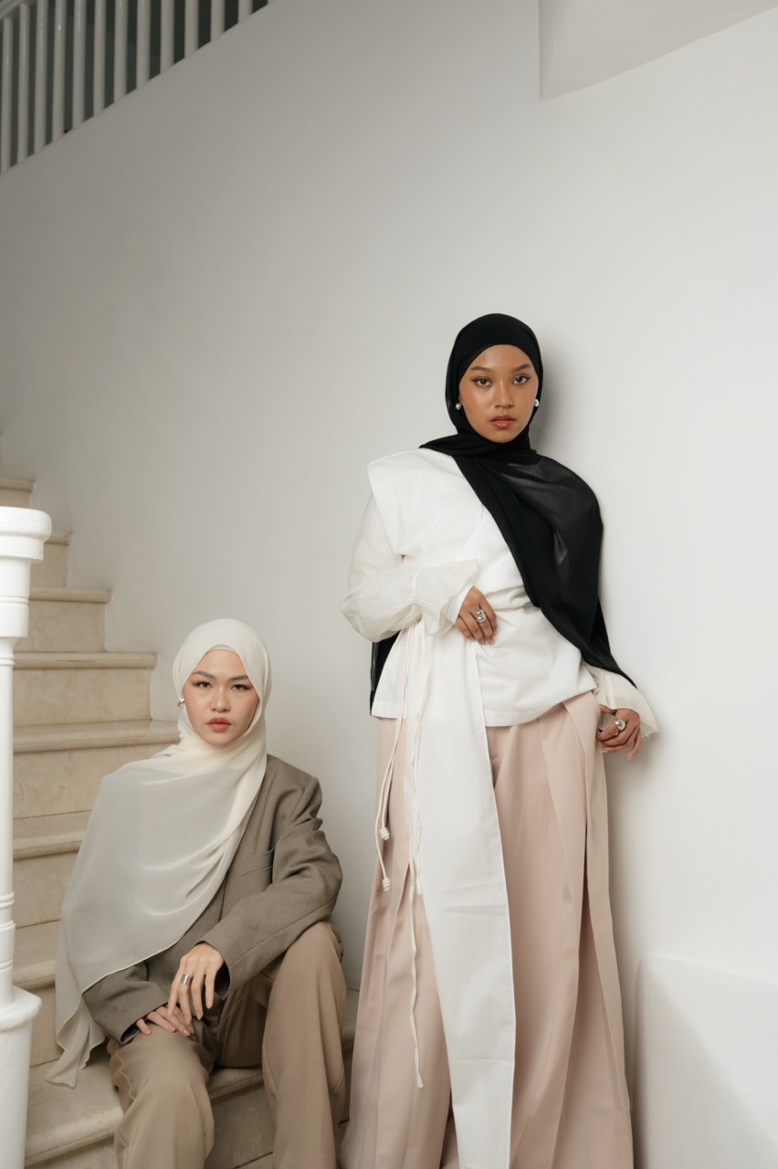 Fona Scarf Black Bean | Pashmina Premium Light Chiffon