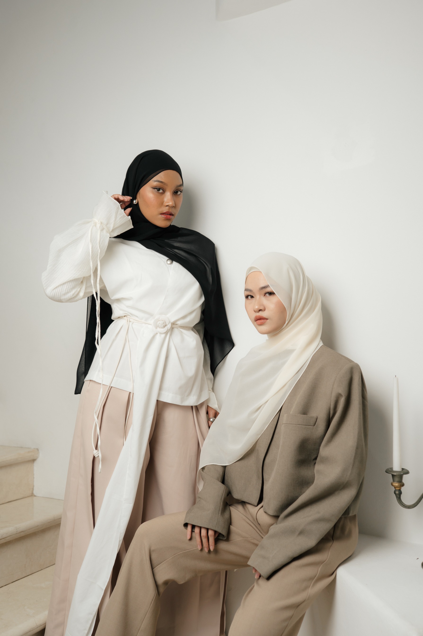 Fona Scarf Cloud Cream | Pashmina Premium Light Chiffon