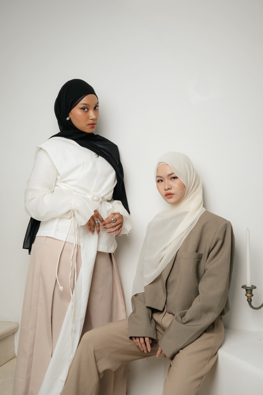Fona Scarf Black Bean | Pashmina Premium Light Chiffon