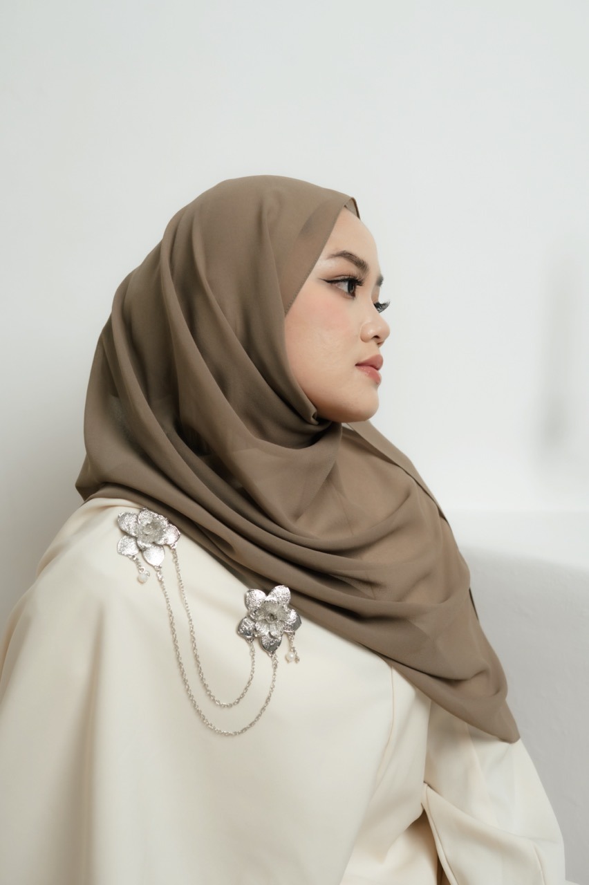 Fona Scarf Espresso | Pashmina Premium Light Chiffon