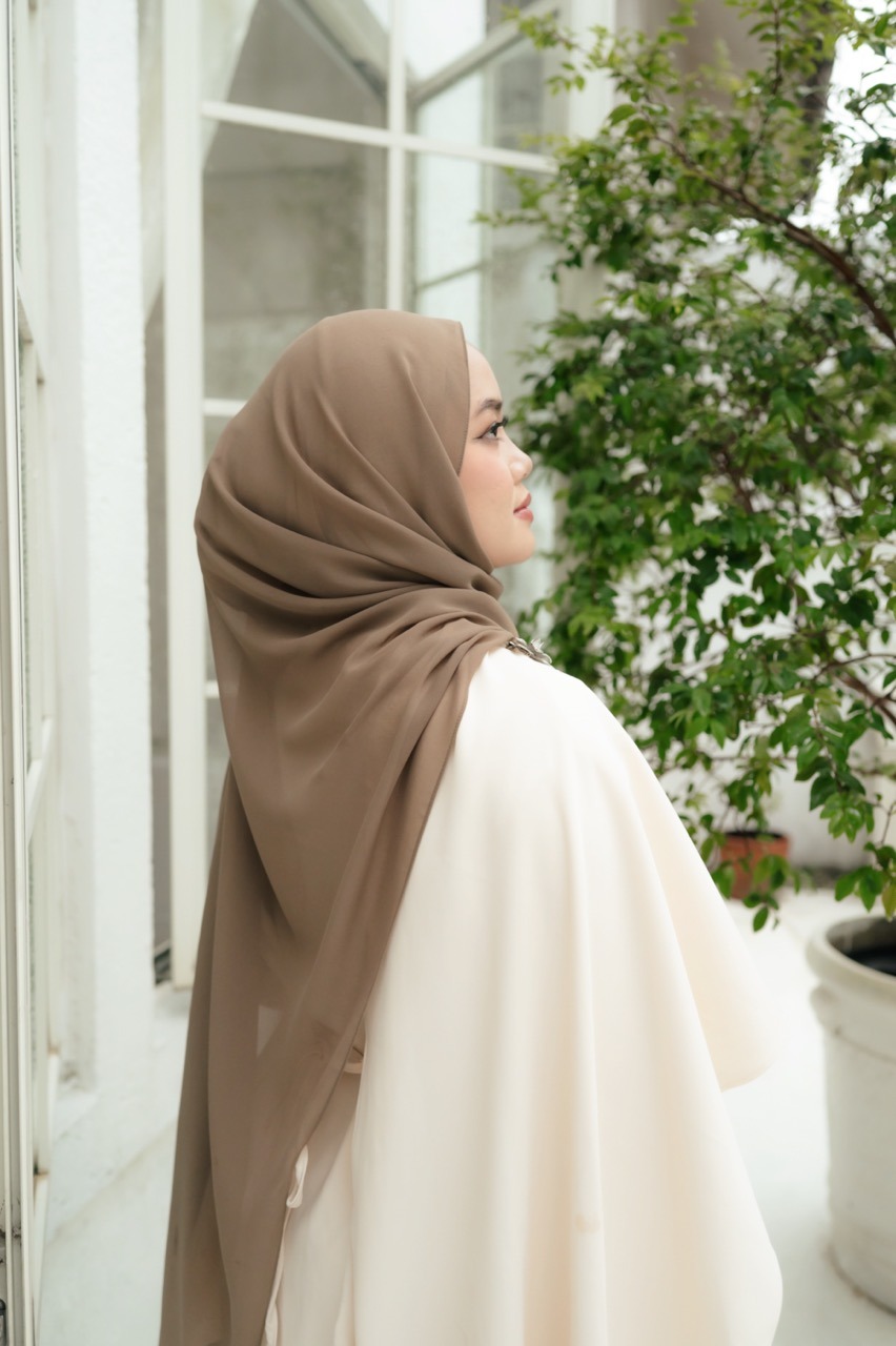 Fona Scarf Espresso | Pashmina Premium Light Chiffon