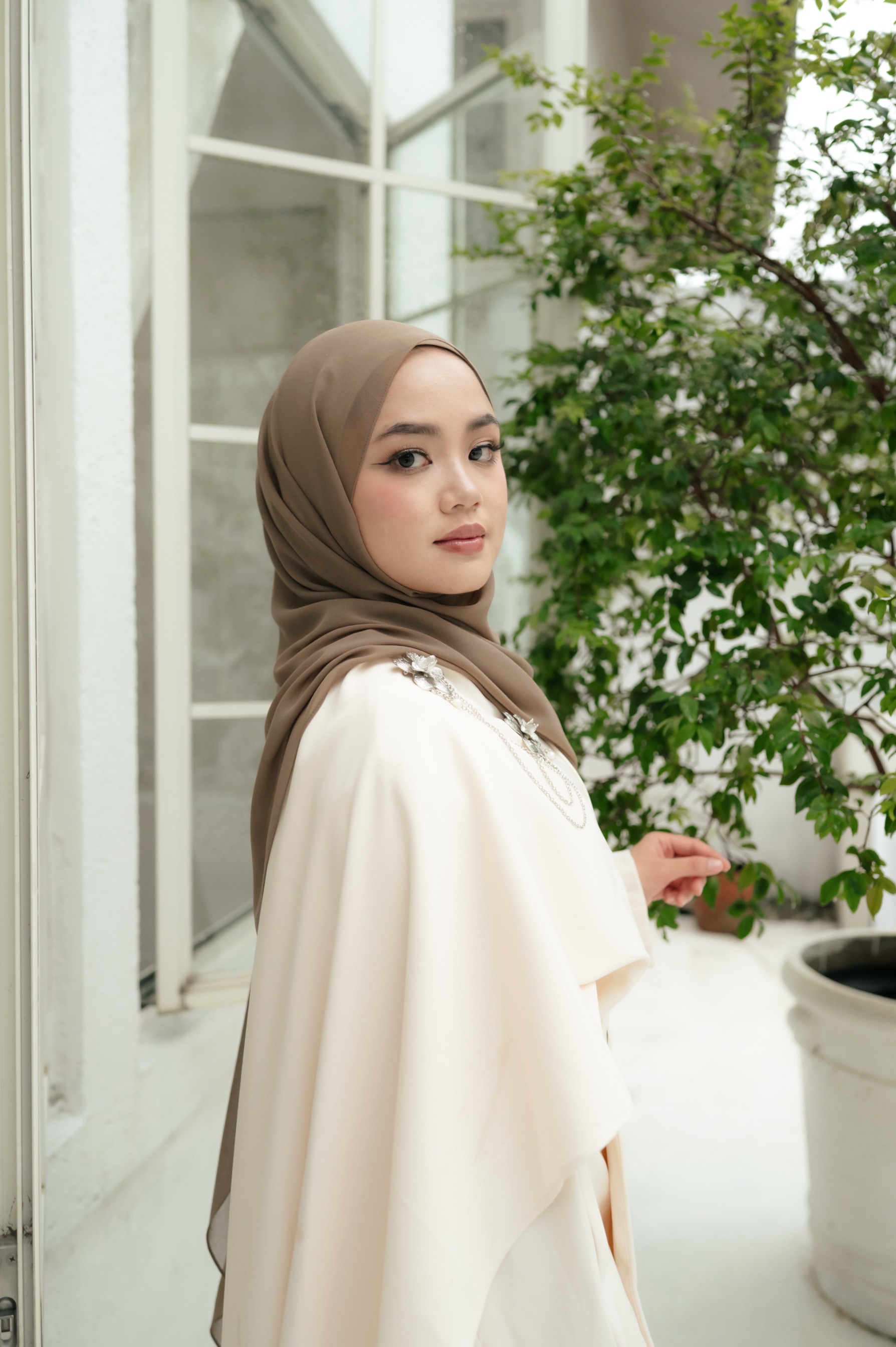 Fona Scarf Espresso | Pashmina Premium Light Chiffon