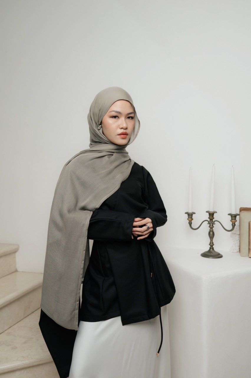 Nema Pale Grey | Pashmina Viscose