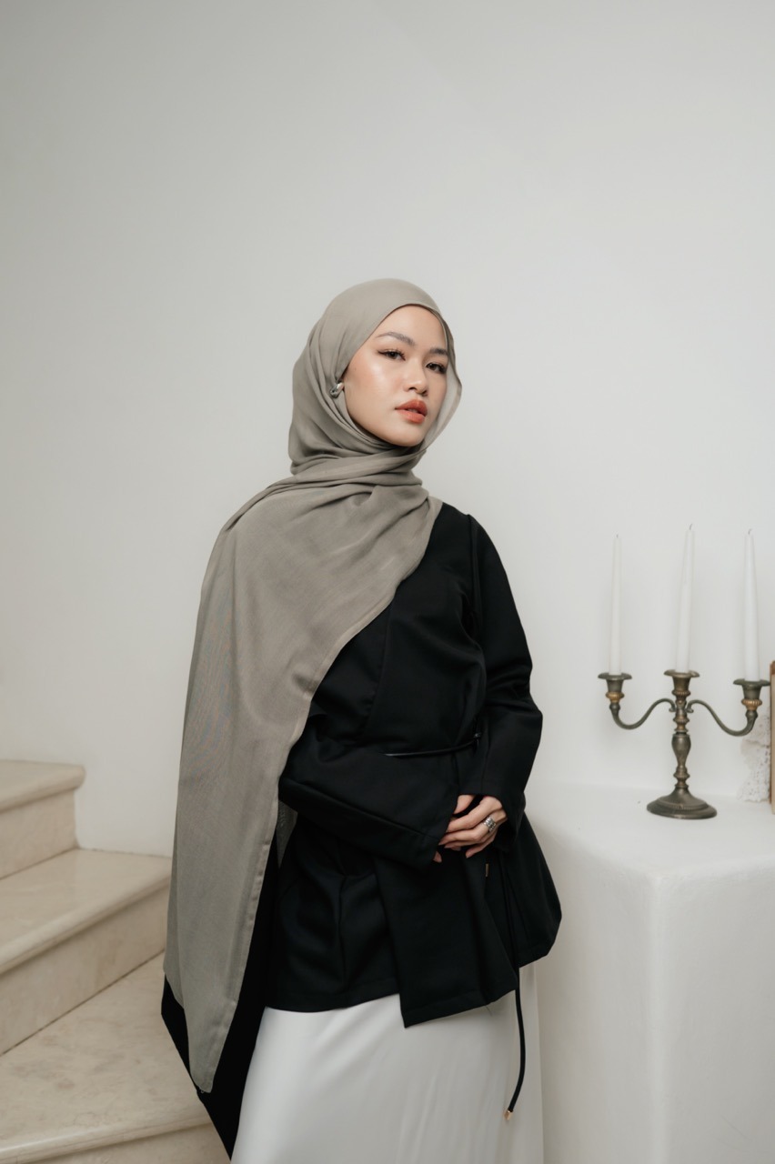 Nema Pale Grey | Pashmina Viscose