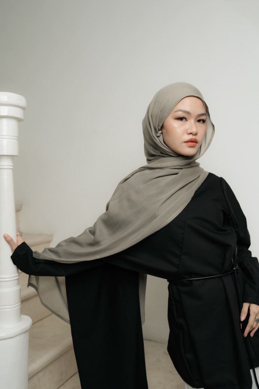 Nema Pale Grey | Pashmina Viscose