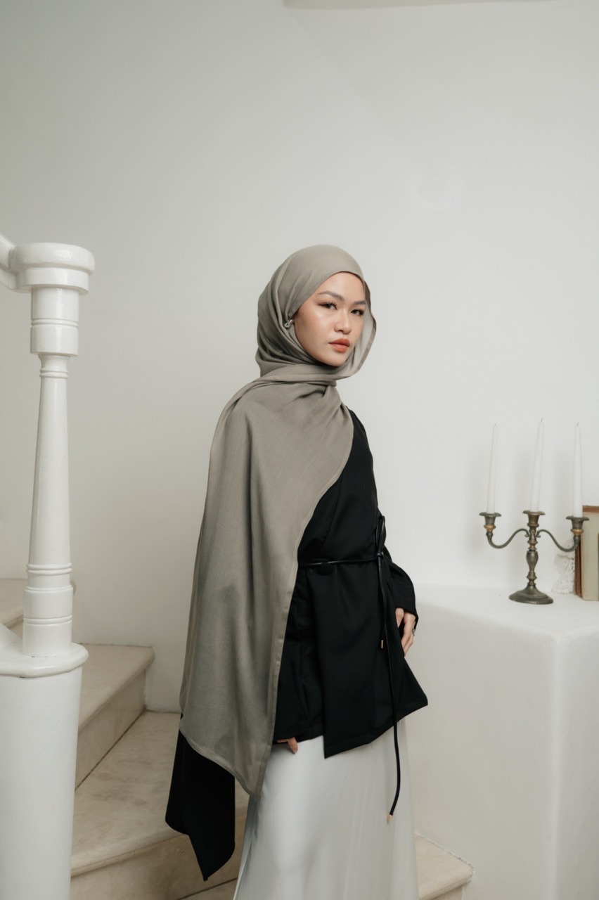 Nema Pale Grey | Pashmina Viscose