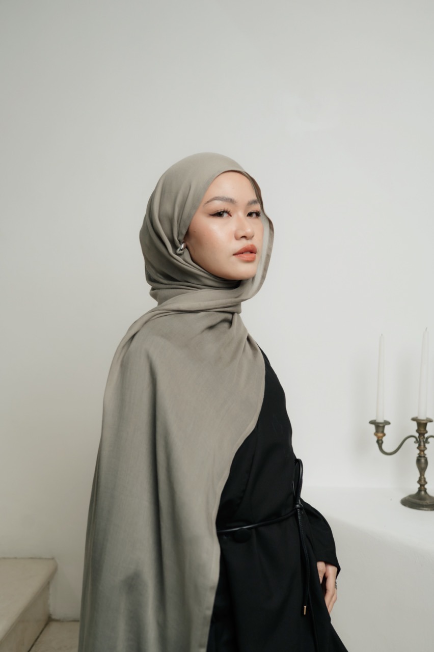 Nema Pale Grey | Pashmina Viscose