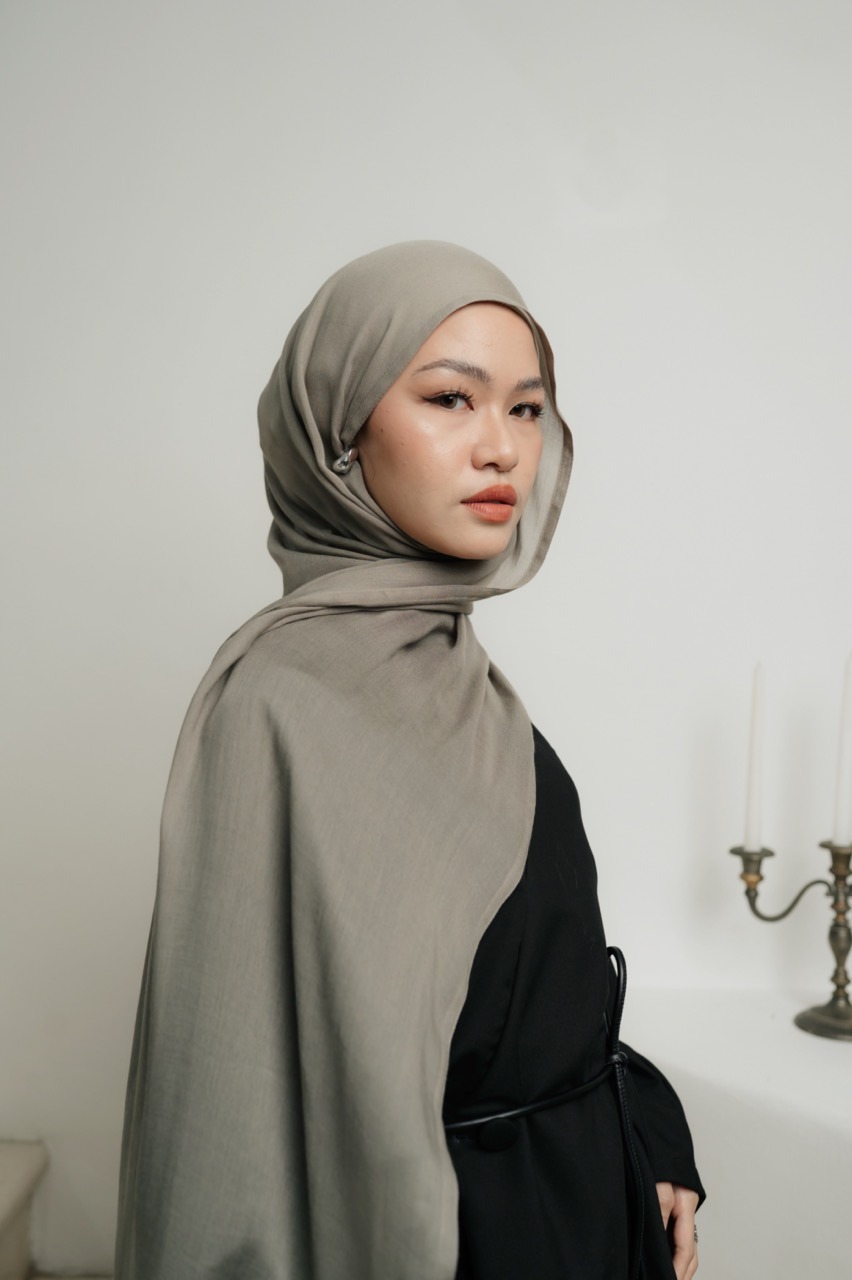 Nema Pale Grey | Pashmina Viscose