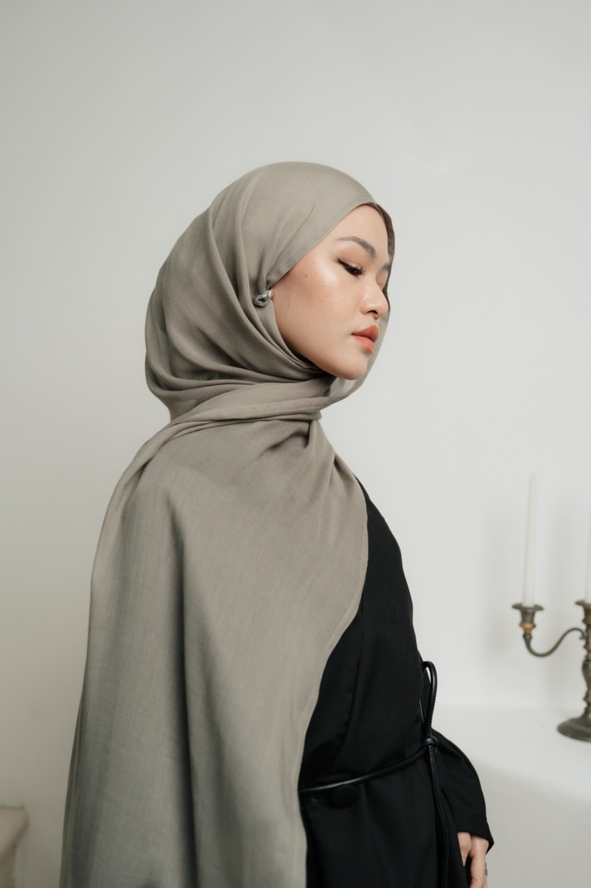 Nema Pale Grey | Pashmina Viscose