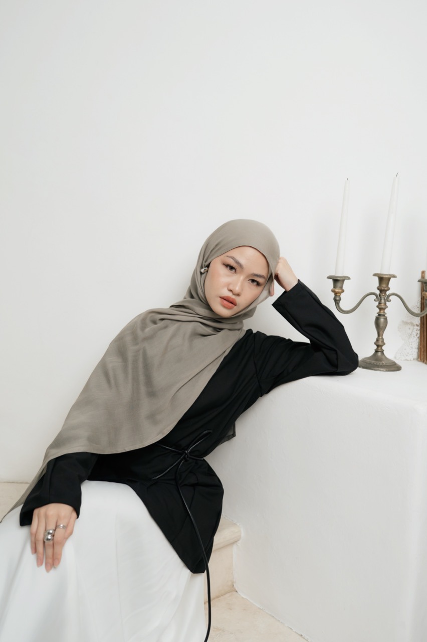 Nema Pale Grey | Pashmina Viscose