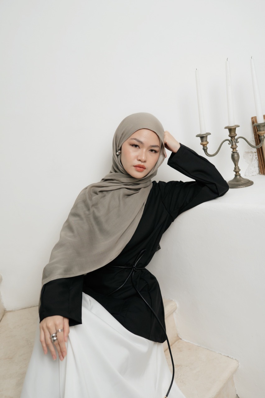 Nema Pale Grey | Pashmina Viscose