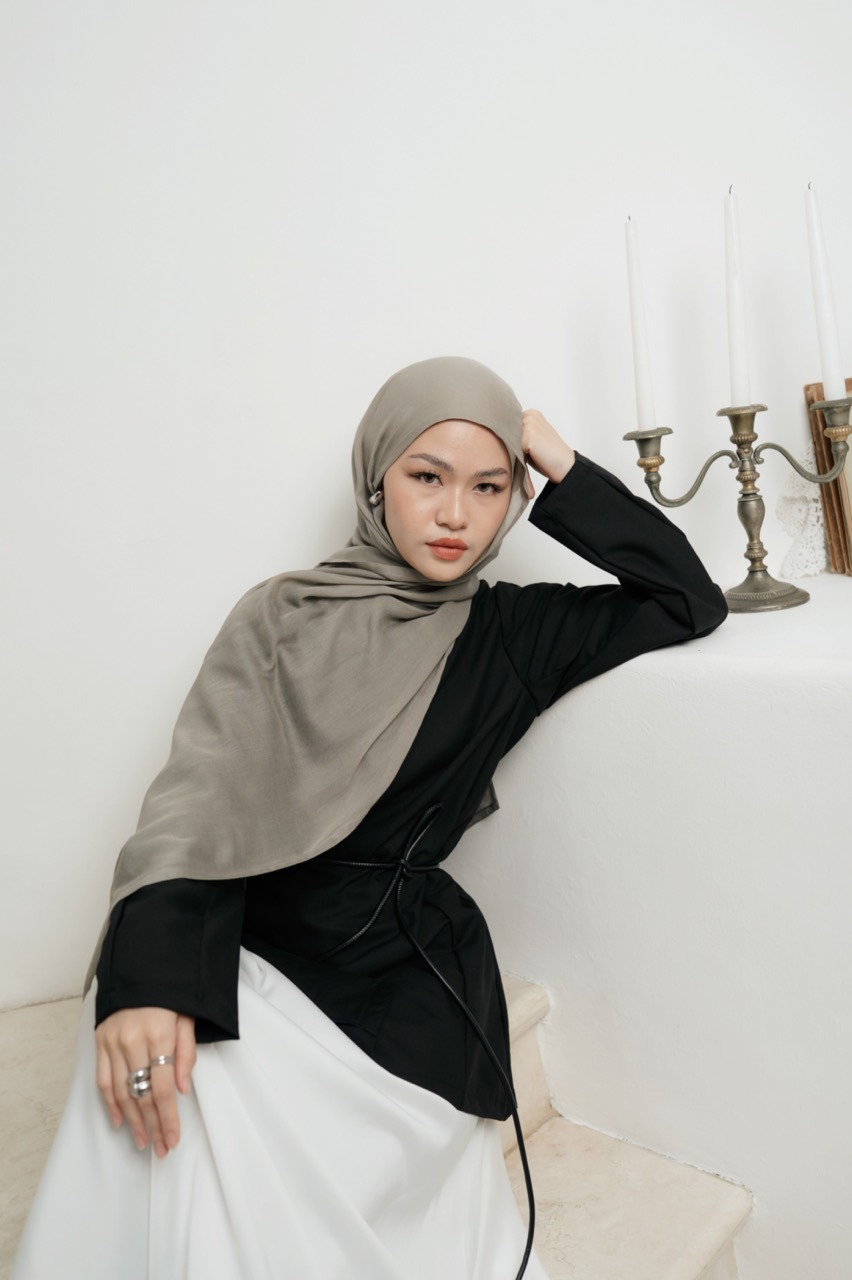 Nema Pale Grey | Pashmina Viscose