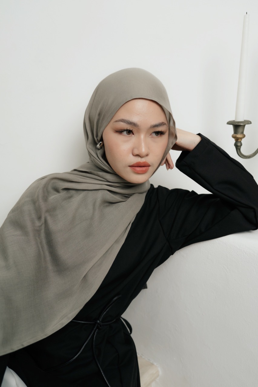 Nema Pale Grey | Pashmina Viscose