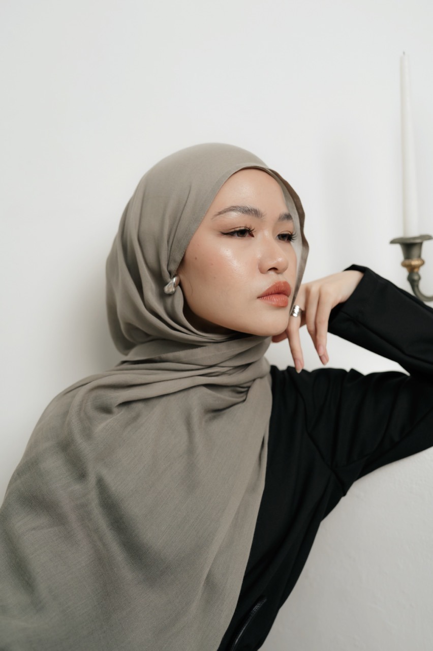 Nema Pale Grey | Pashmina Viscose