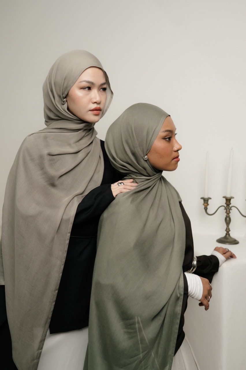 Nema Pale Grey | Pashmina Viscose