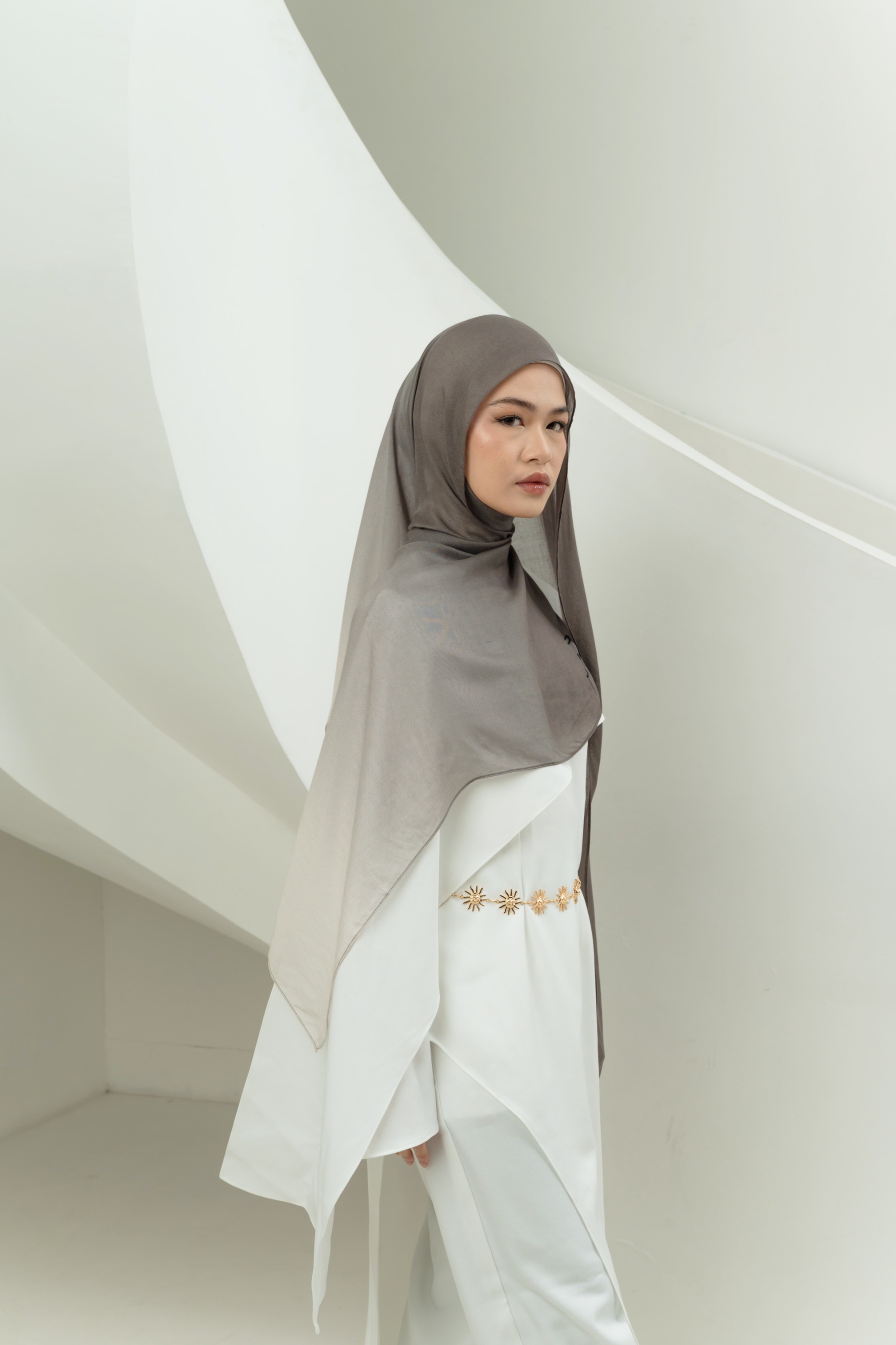 Omna Scarf Silver Stone | Pashmina Printed Modals