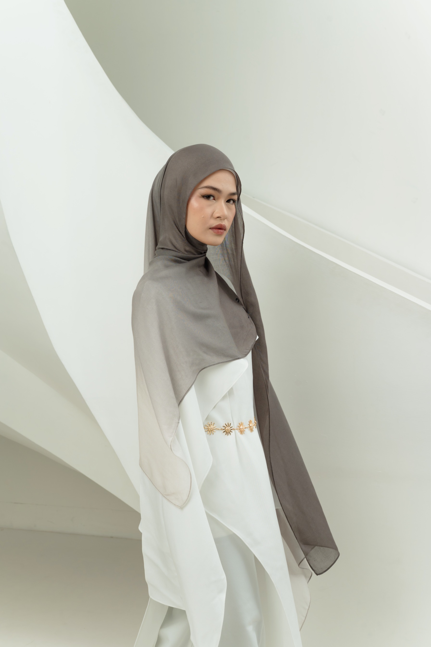 Omna Scarf Silver Stone | Pashmina Printed Modals