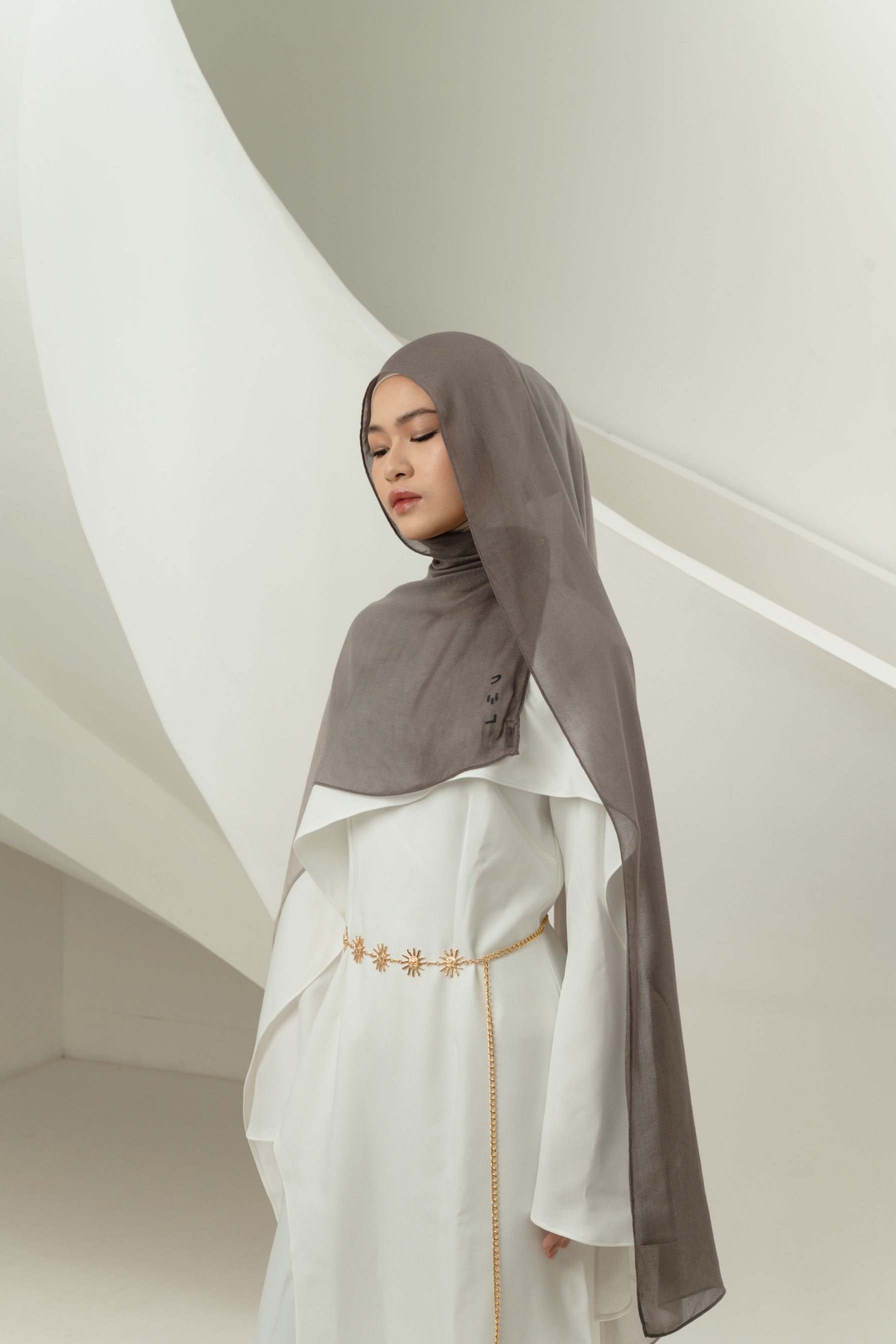 Omna Scarf Silver Stone | Pashmina Printed Modals