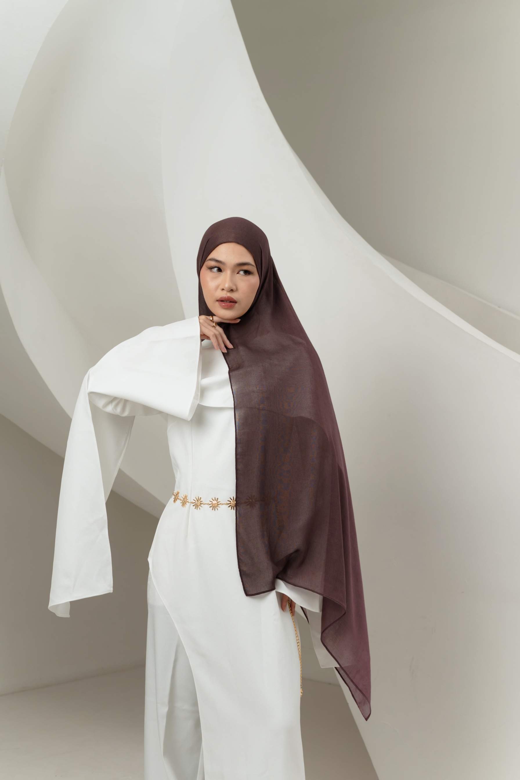 Omna Scarf Midnight Plum | Pashmina Printed Modals