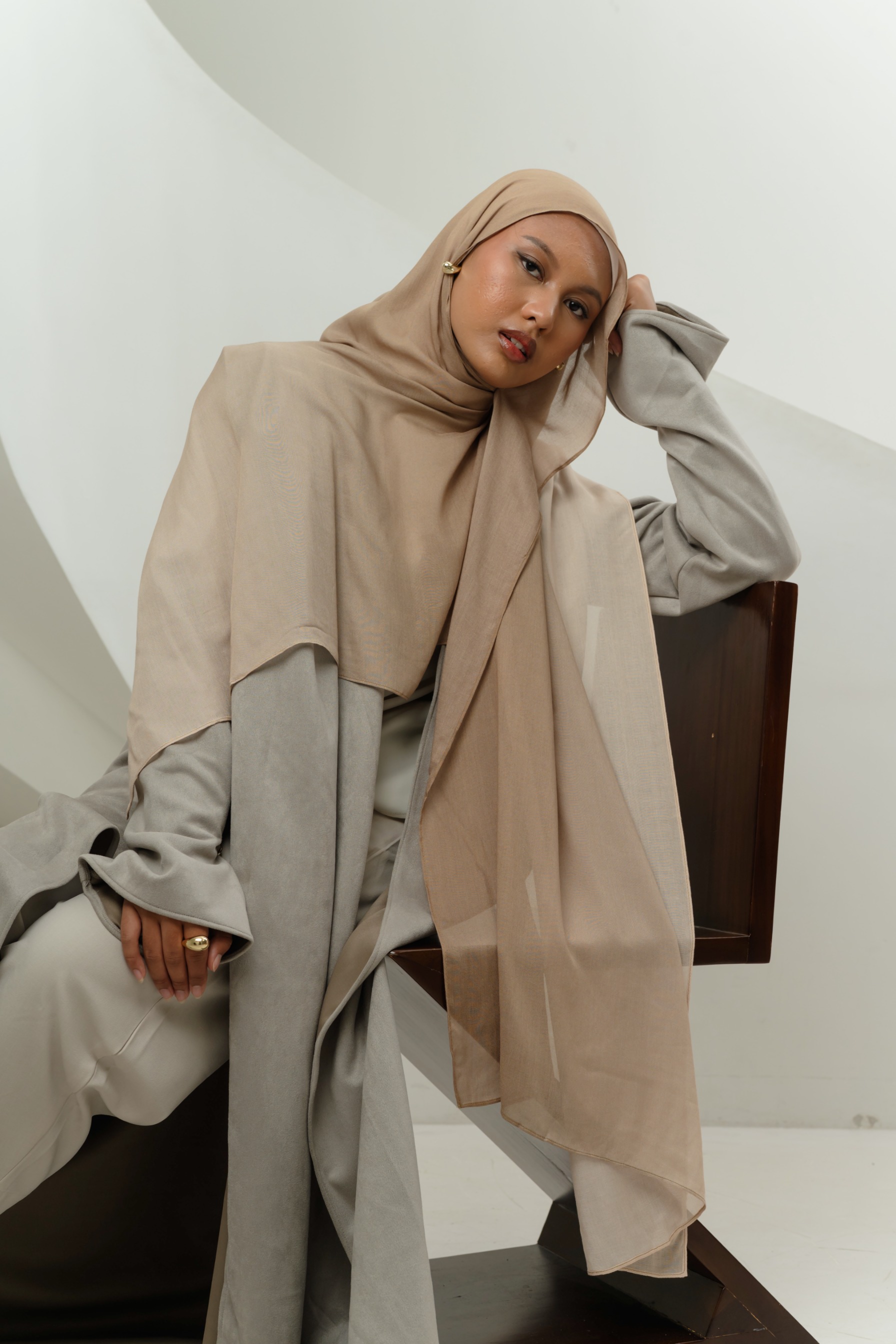 Omna Scarf Golden Sand | Pashmina Printed Modals