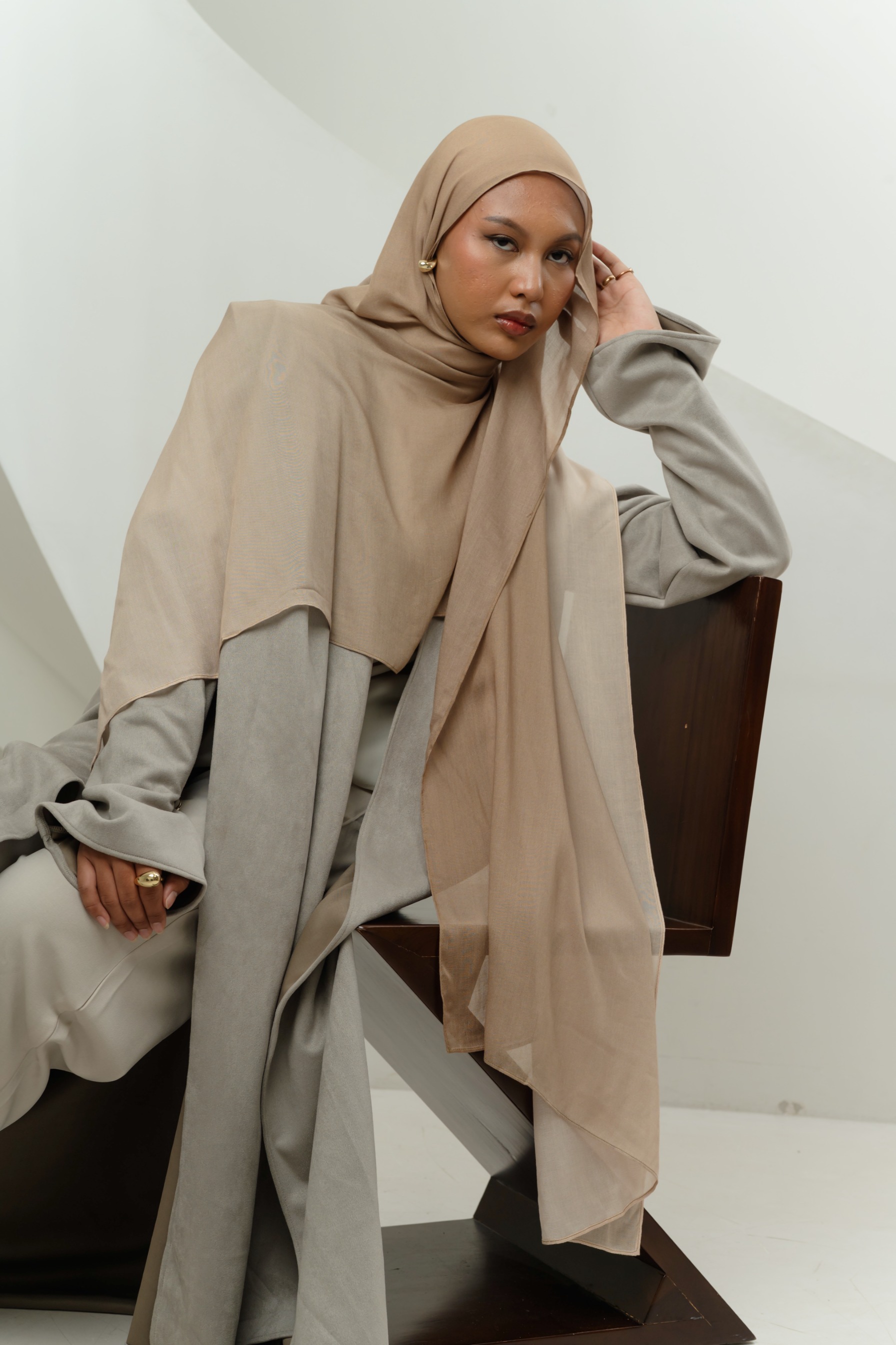 Omna Scarf Golden Sand | Pashmina Printed Modals