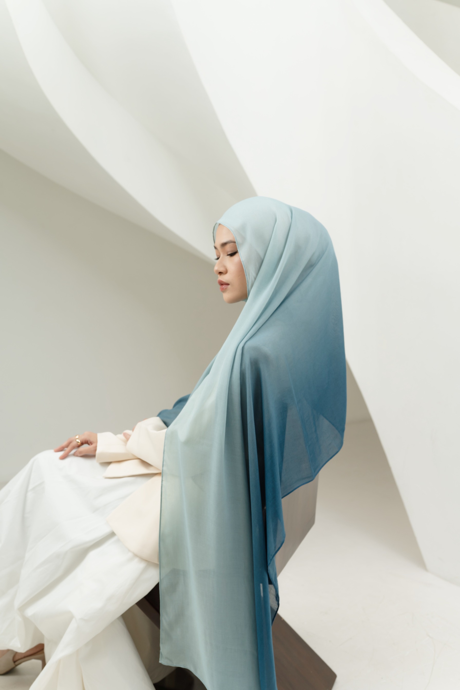 Omna Scarf Ocean Waves | Pashmina Printed Modals