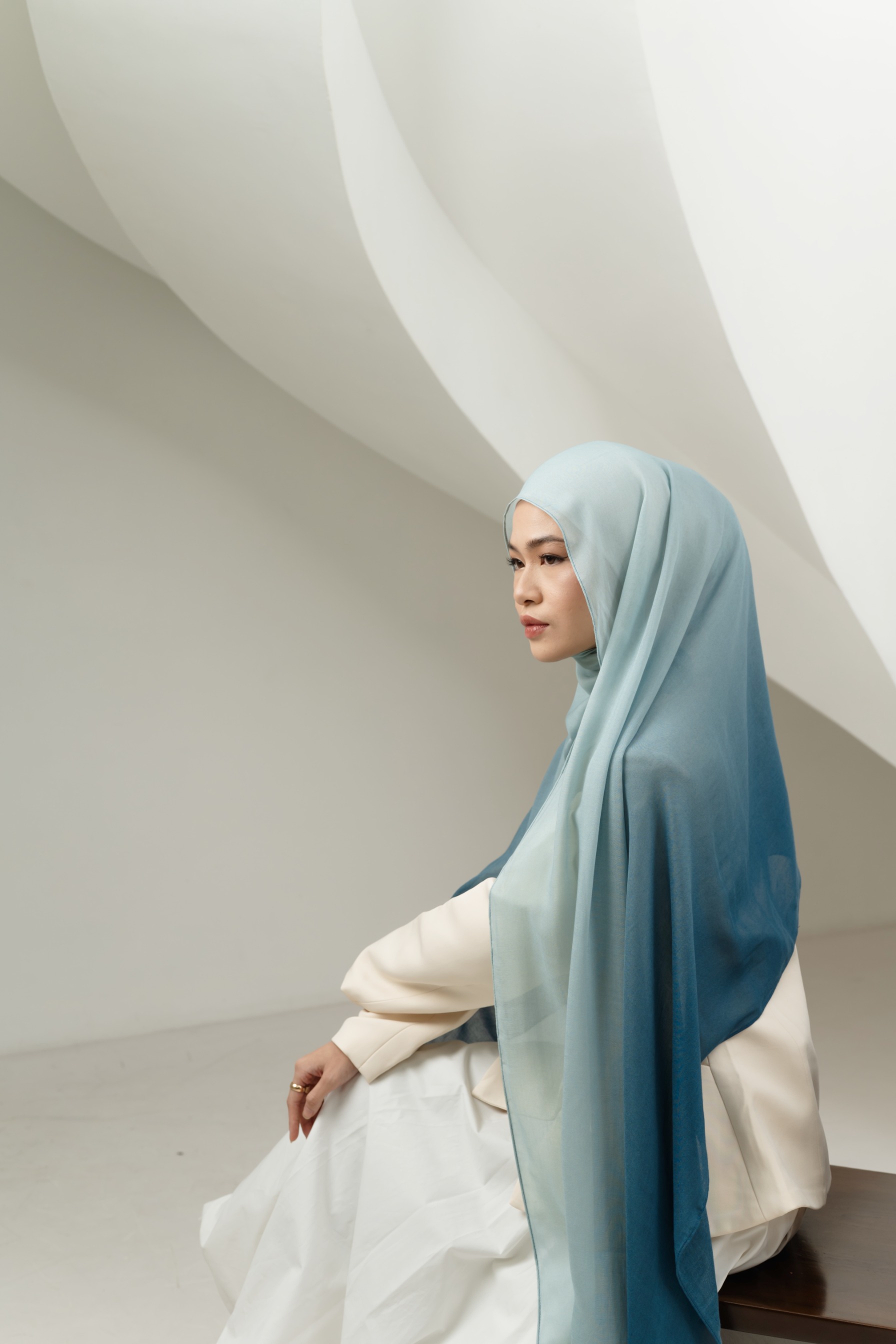 Omna Scarf Ocean Waves | Pashmina Printed Modals