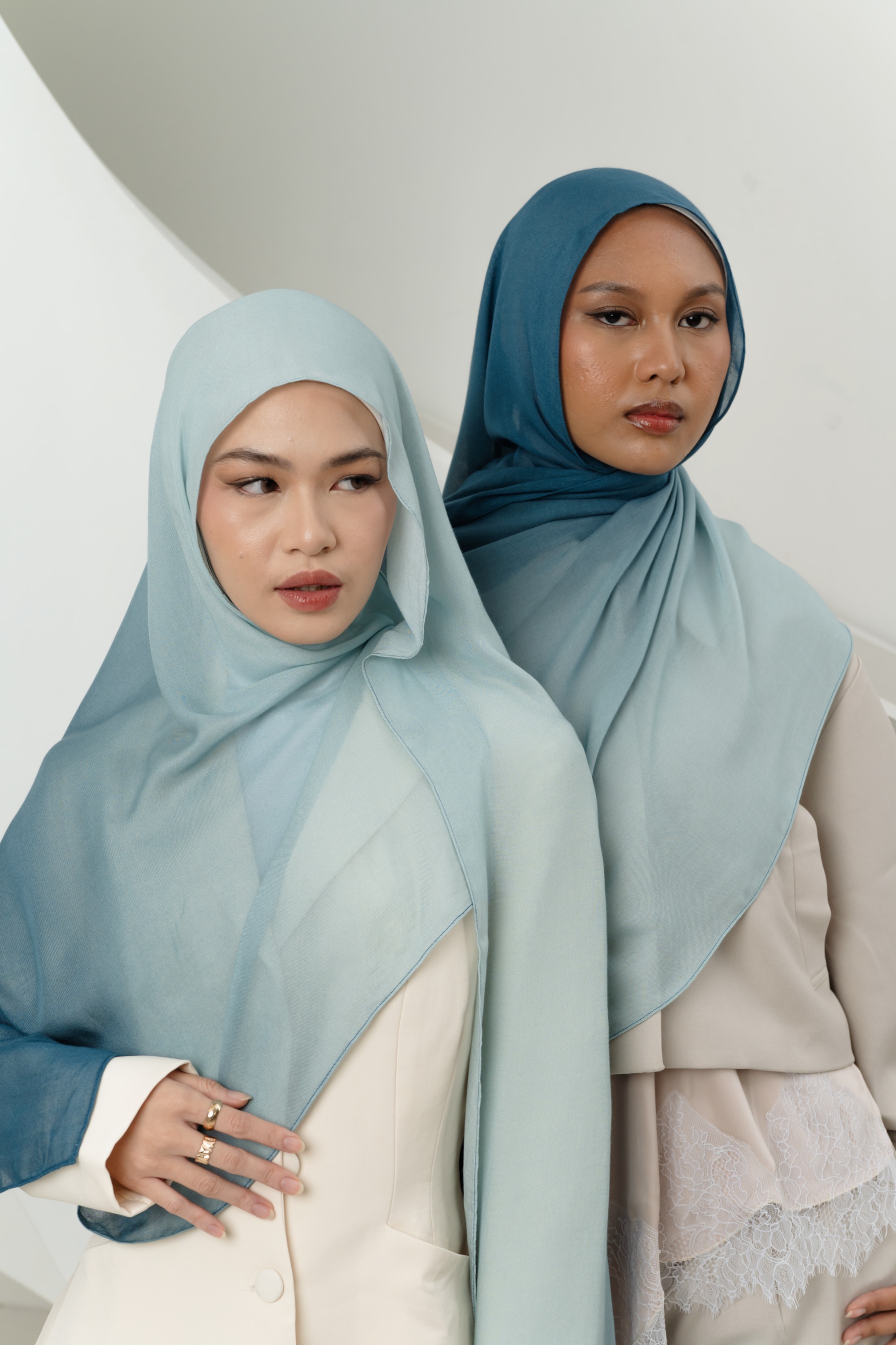 Omna Scarf Ocean Waves | Pashmina Printed Modals