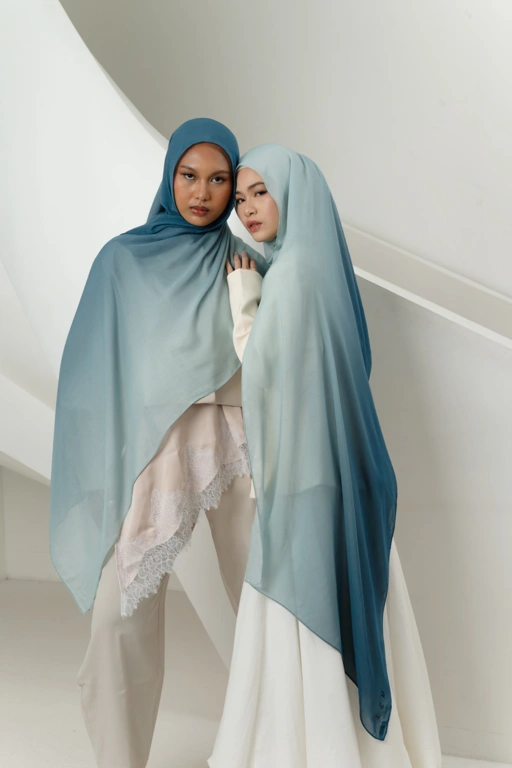 Image of Omna Scarf Ocean Waves | Pashmina Printed Modals